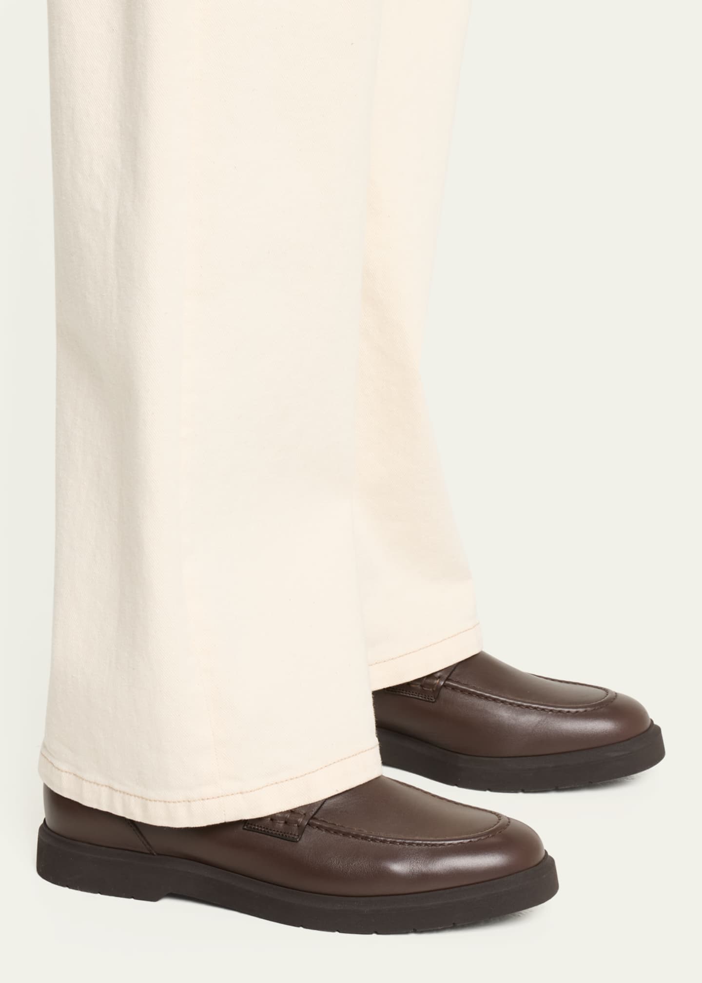Brunello Cucinelli Leather Monili Penny Loafers Image 2 of 5
