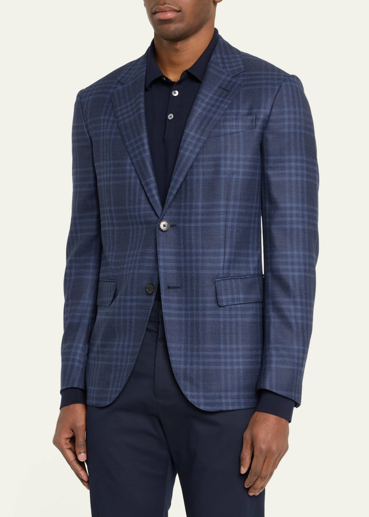 Blue plaid sport clearance jacket