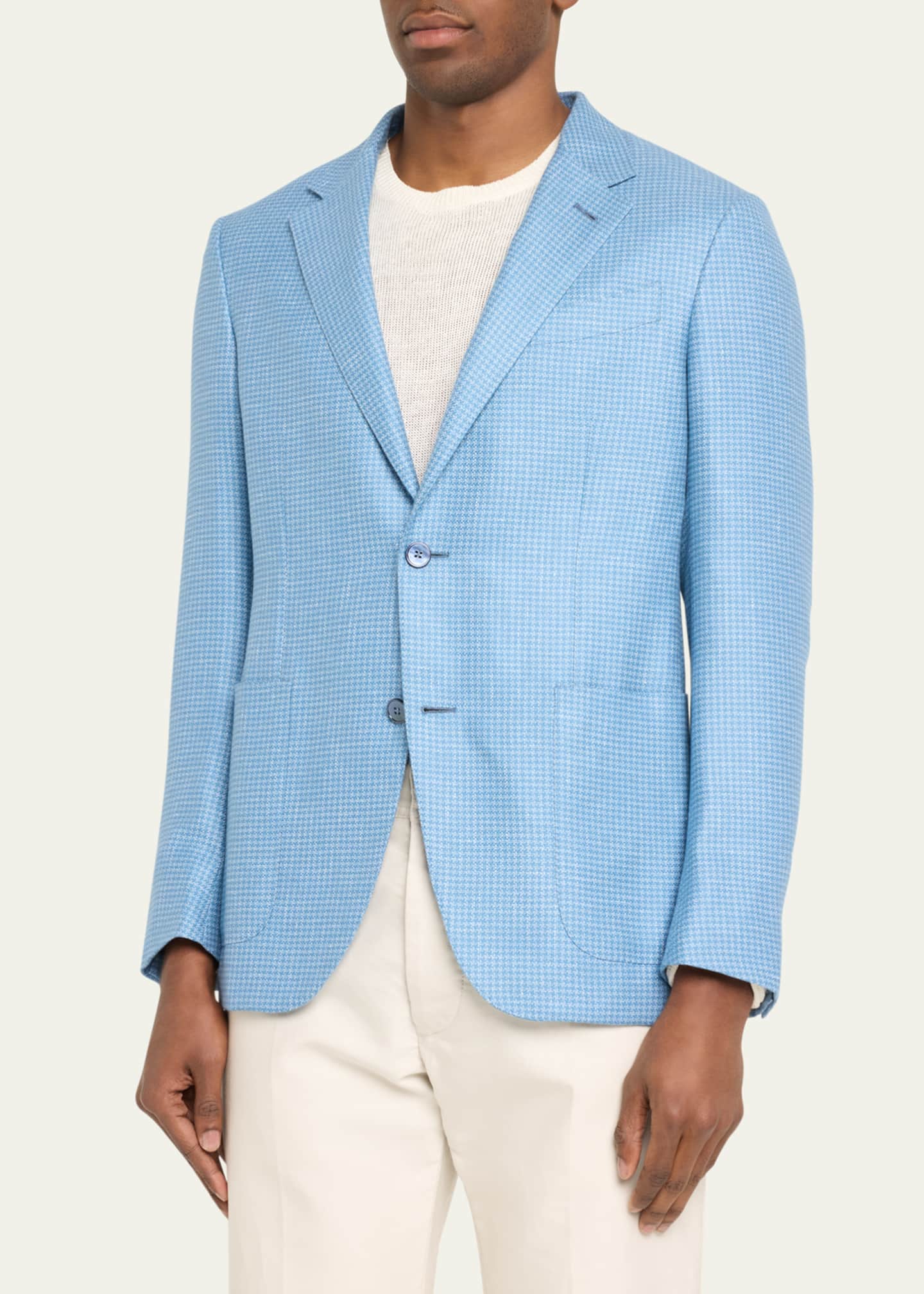 Men's Fairway Textured Houndstooth Sport Coat - Thumbnail 4