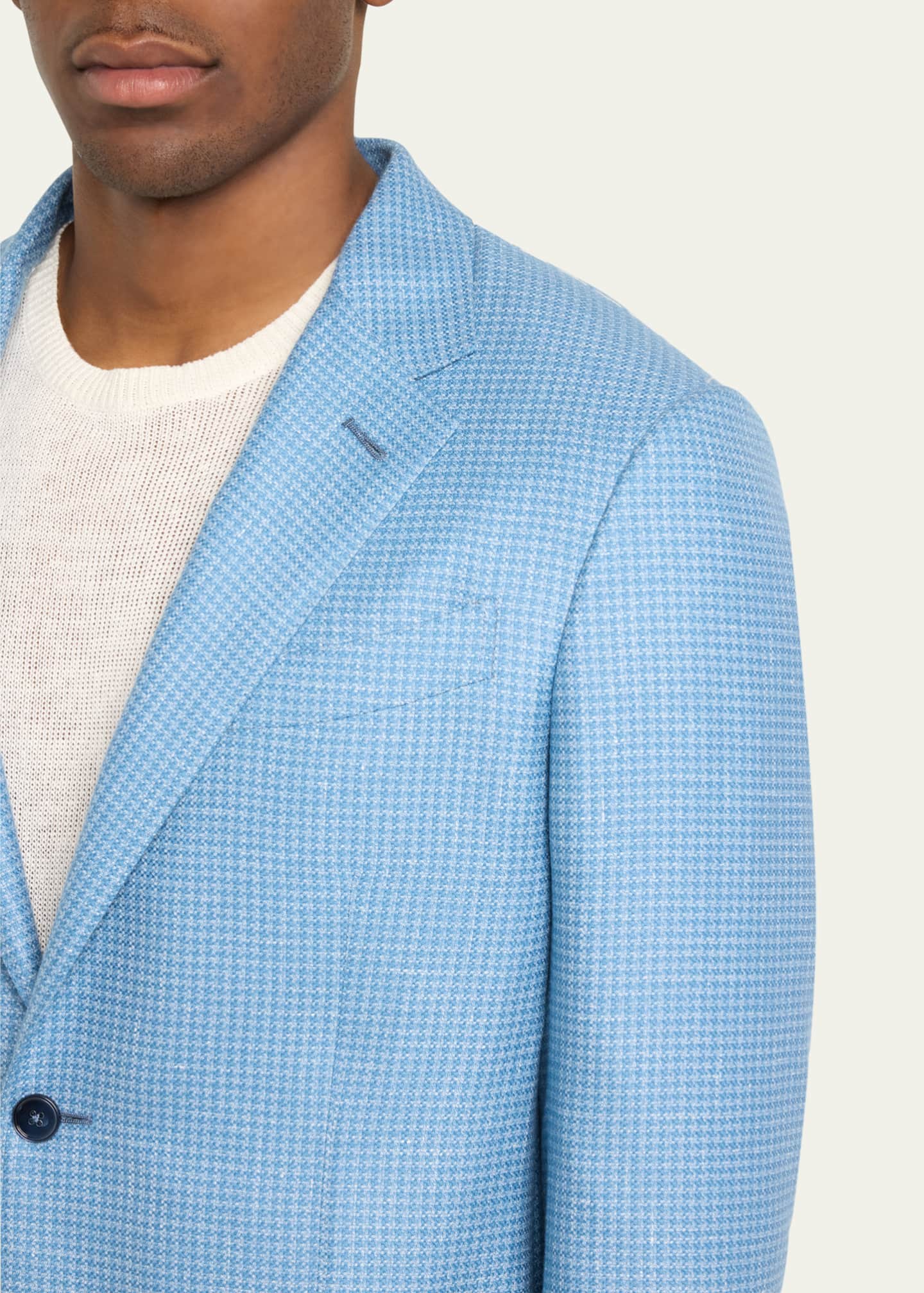 Men's Fairway Textured Houndstooth Sport Coat - Thumbnail 5