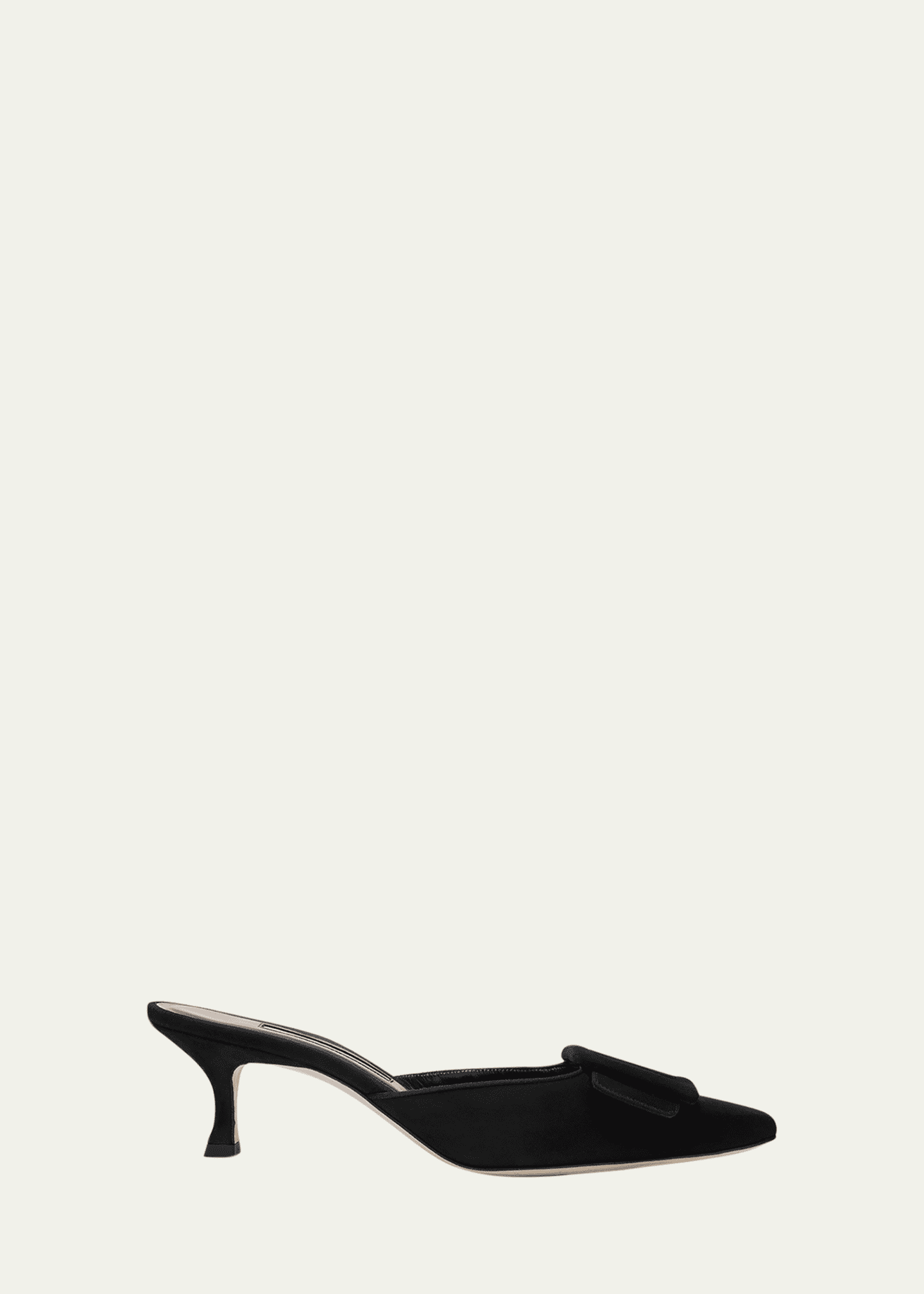 Manolo Blahnik Maysale Suede Buckle Mules Image 1 of 5