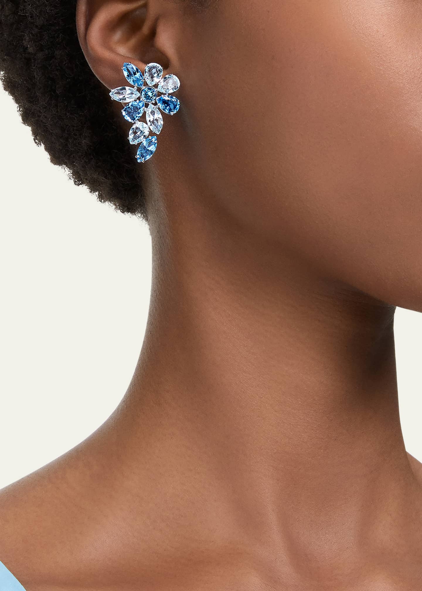 Crystal flower drop earrings new arrivals