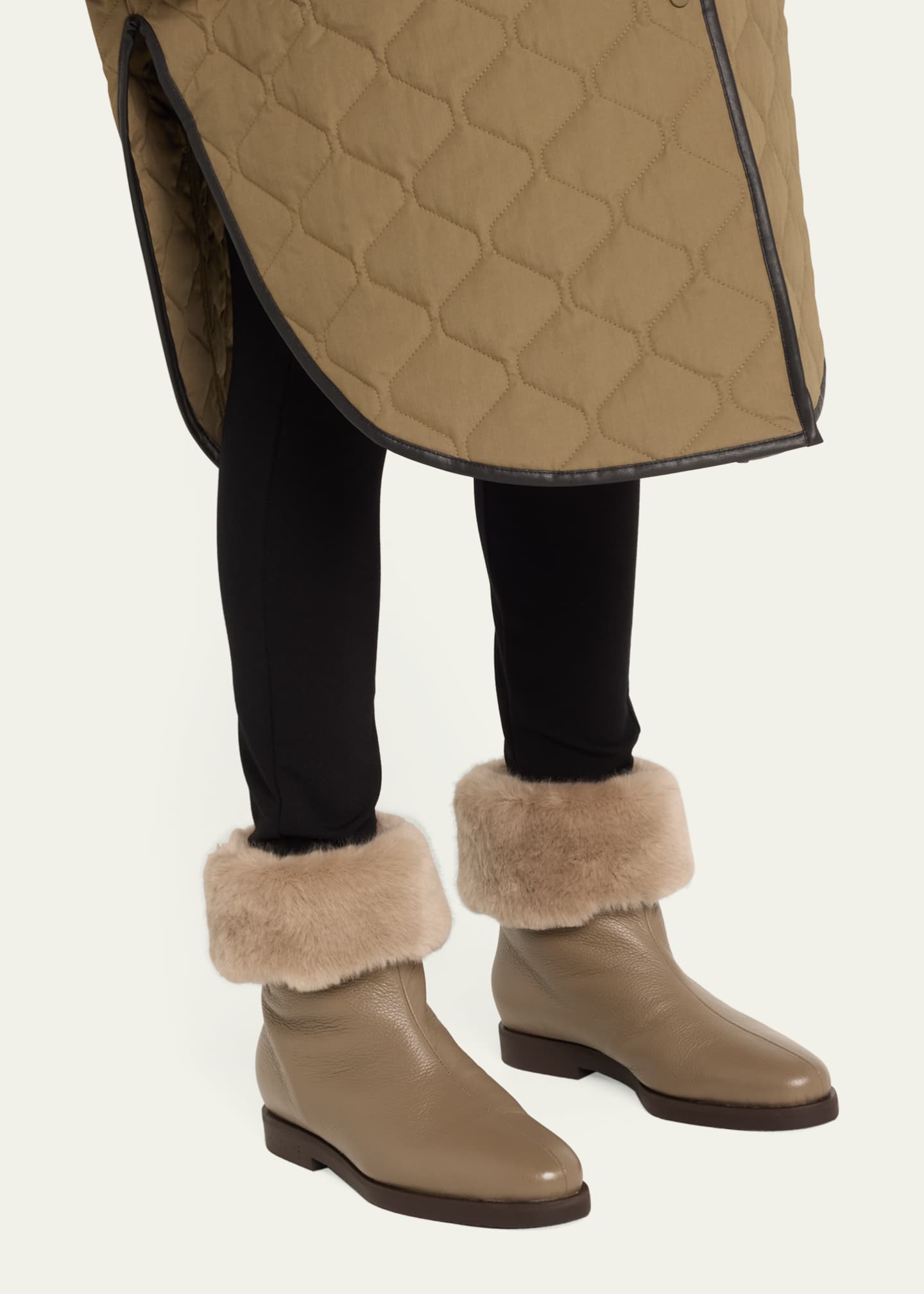 Toteme Off Duty Faux Fur Ankle Boots