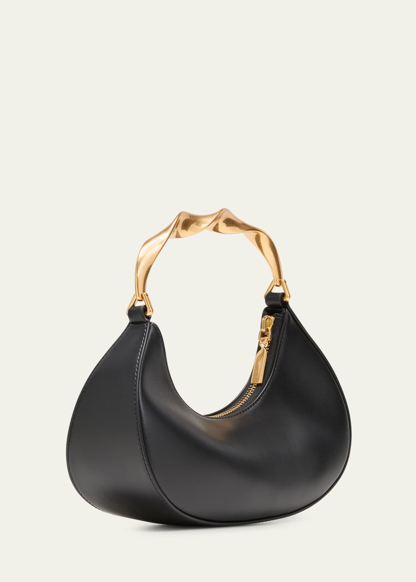 SIMKHAI Nixi Twist Leather Top-Handle Bag Image 3 of 6