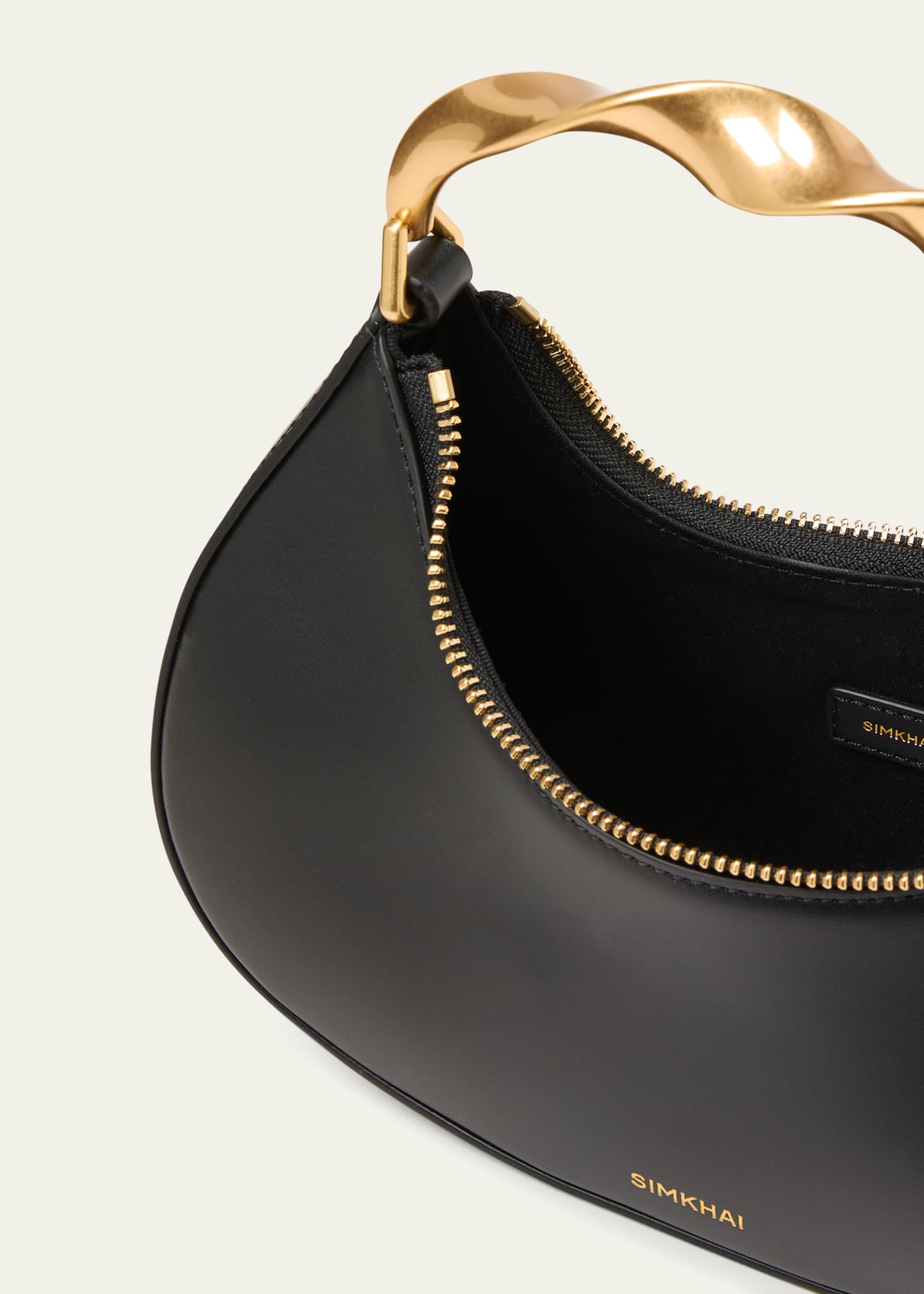 SIMKHAI Nixi Twist Leather Top-Handle Bag Image 4 of 6