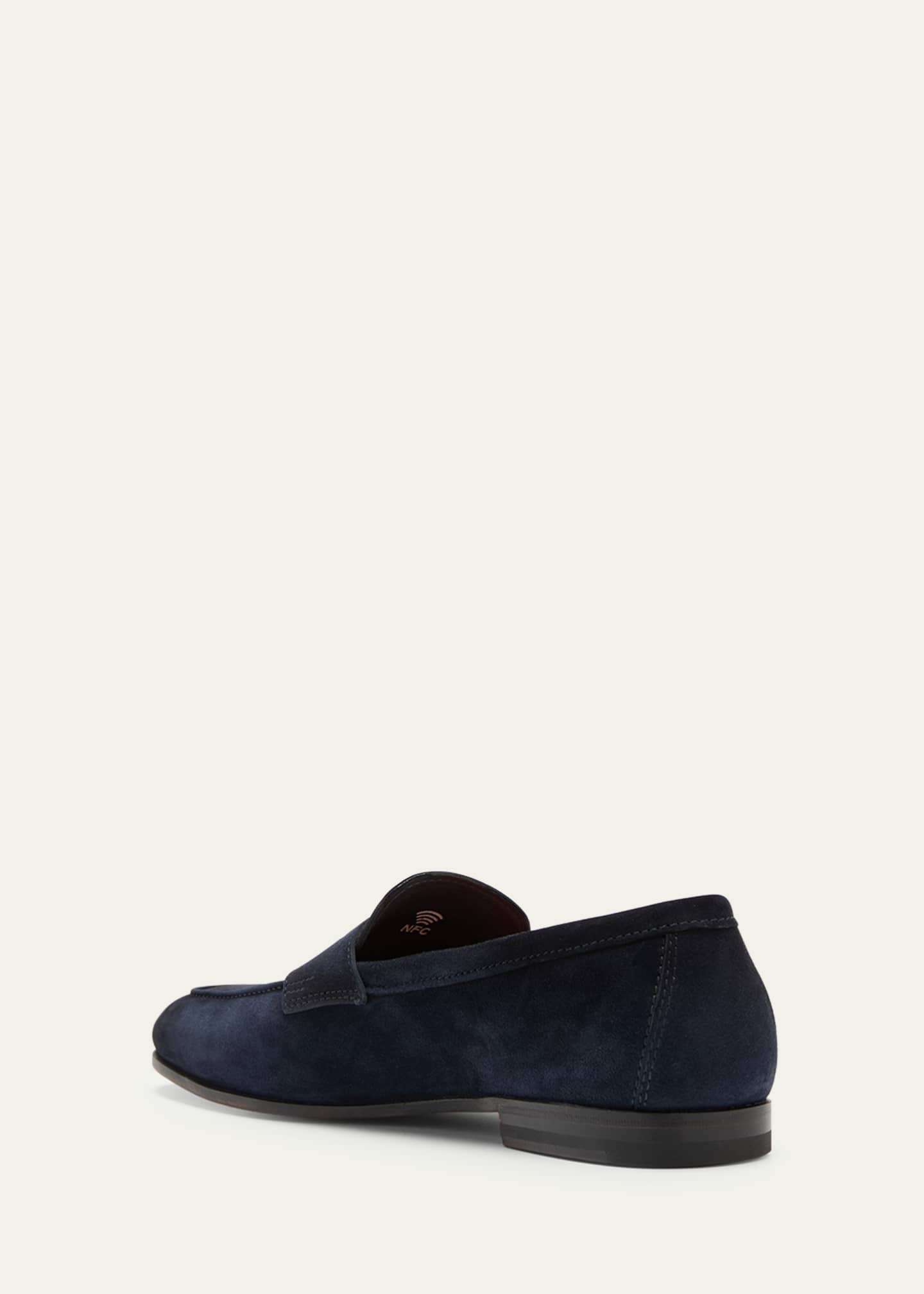 Santoni Men's Carlos Suede Penny Loafers Image 2 of 3