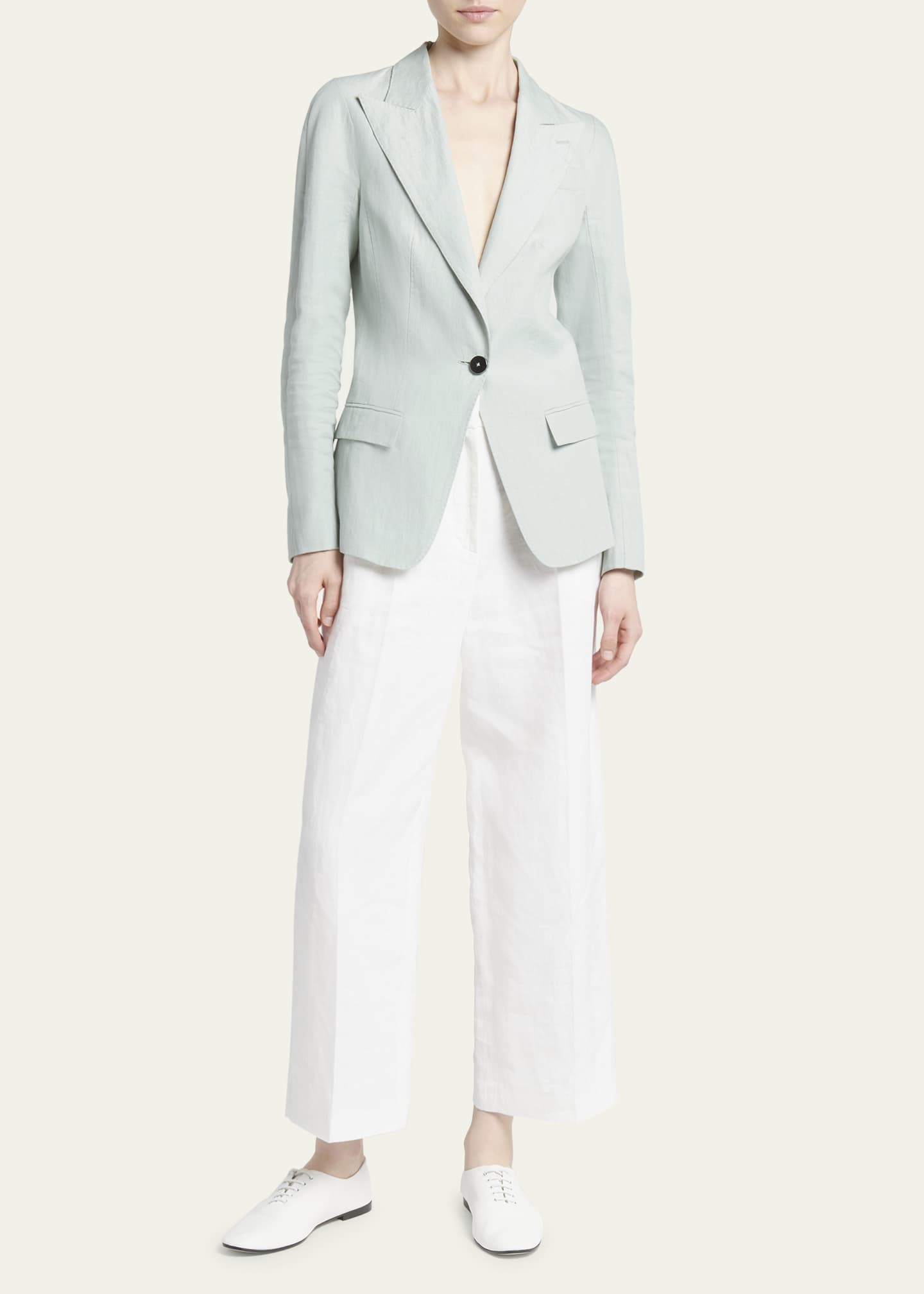 Armani linen blazer online
