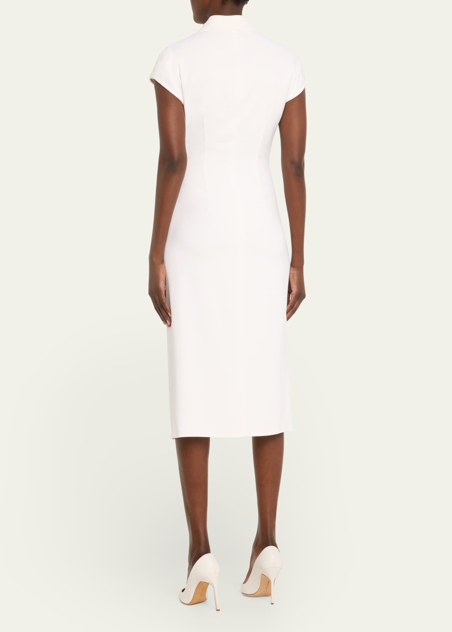 VIP【関税送料無料】希少 Giorgio Armani Silk Midi Dress Giorgio Armani Silk Wrap Midi Dress with Tie Detail