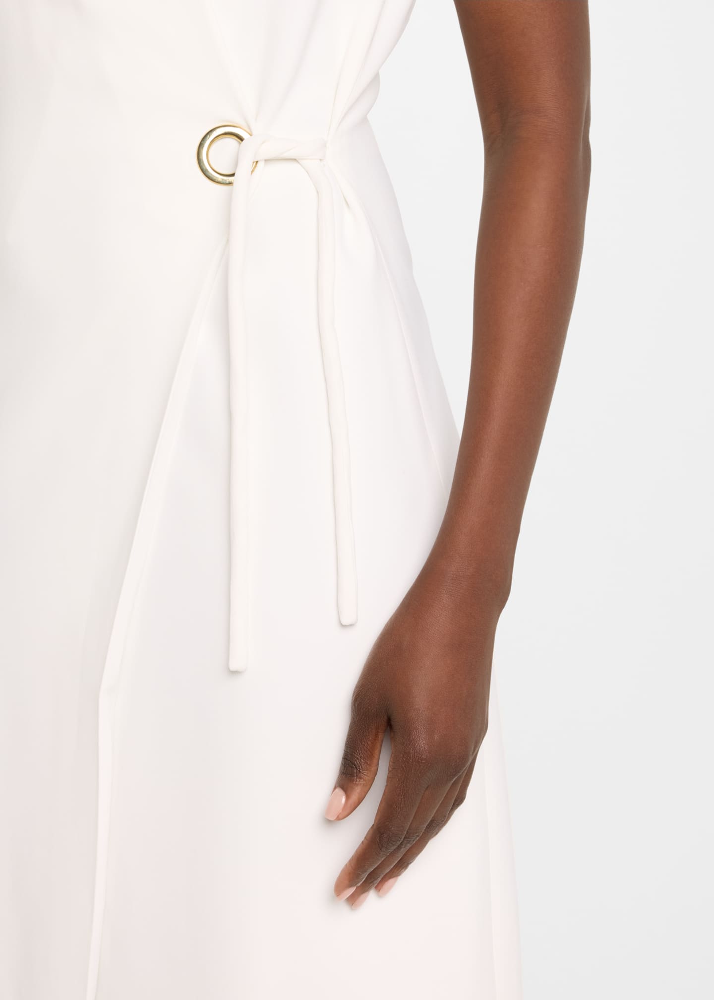 Giorgio Armani Silk Wrap Midi Dress with Tie Detail