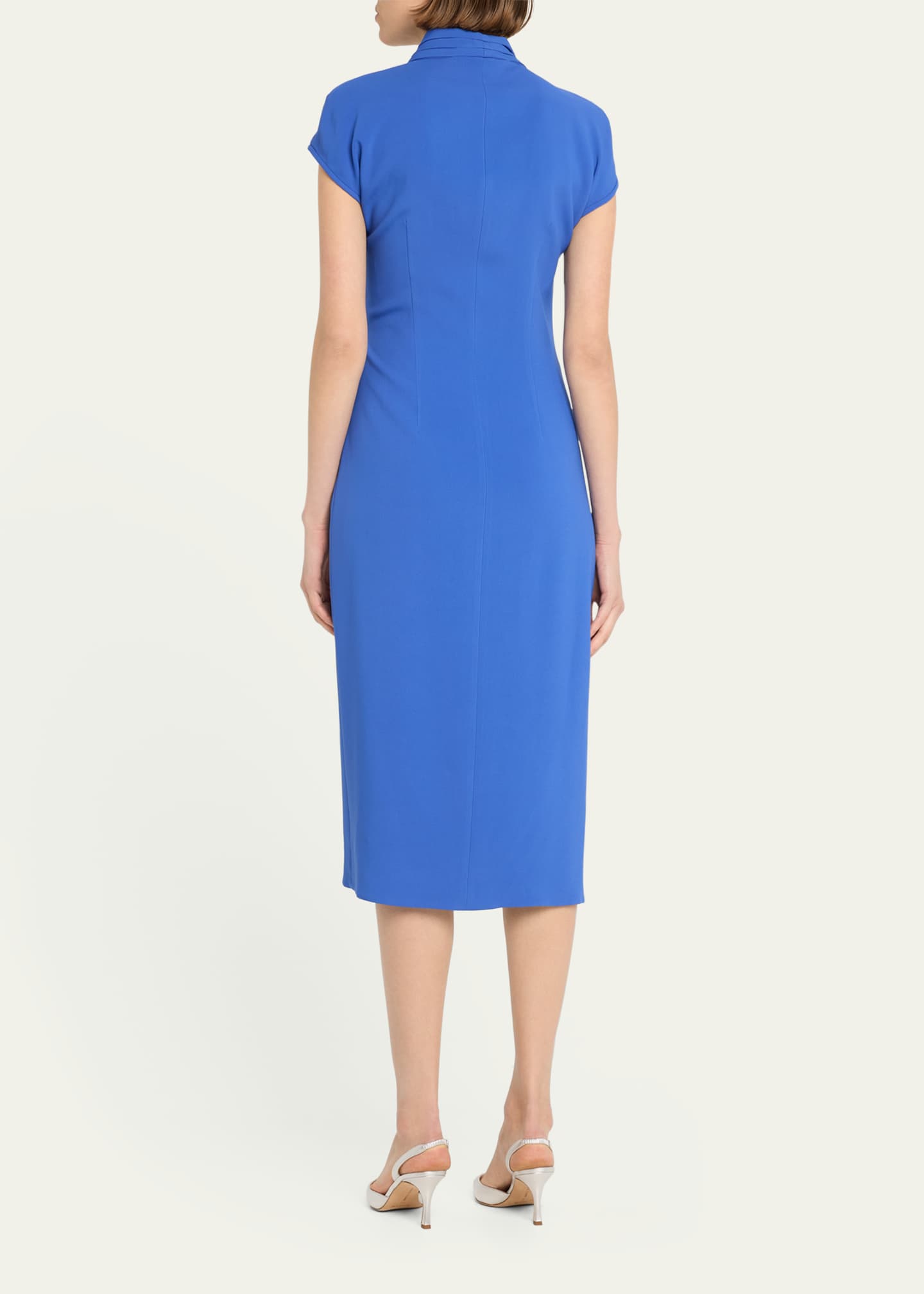 Giorgio Armani Wrap Midi Dress with Tie Detail Image 3 of 5
