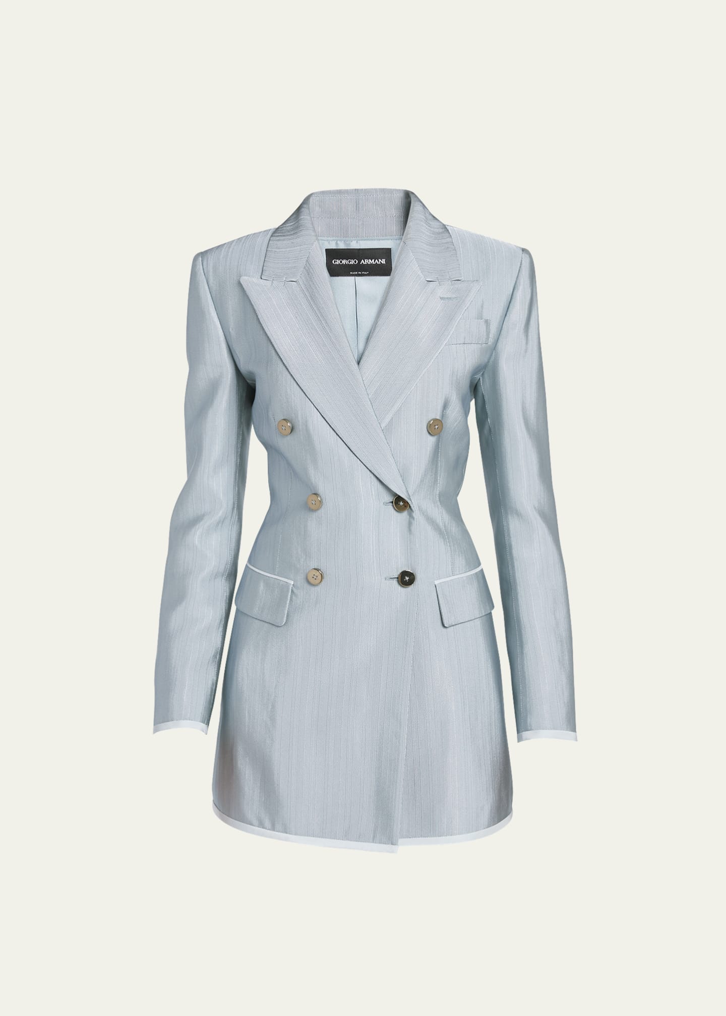Giorgio Armani Textured Viscose Double-Breasted Blazer Image 1 of 5