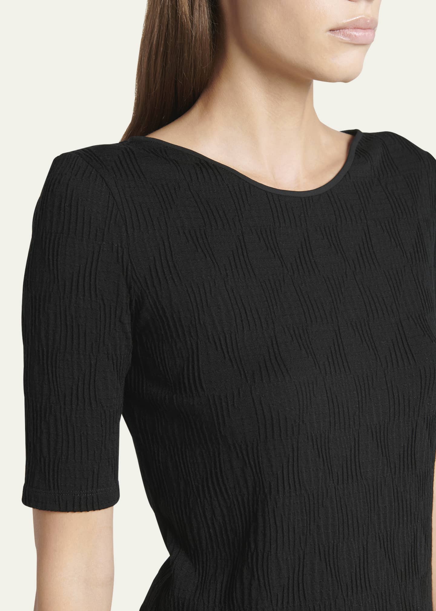 Giorgio Armani Slim Textured Jersey Top Image 5 of 5