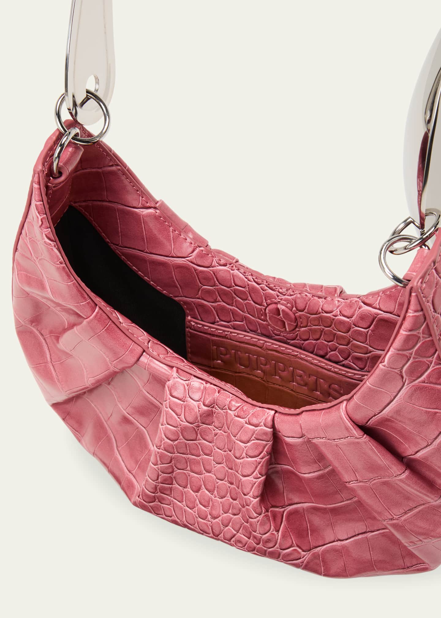 PUPPETS AND PUPPETS Spoon MocCroc Leather Hobo Bag Bergdorf Goodman