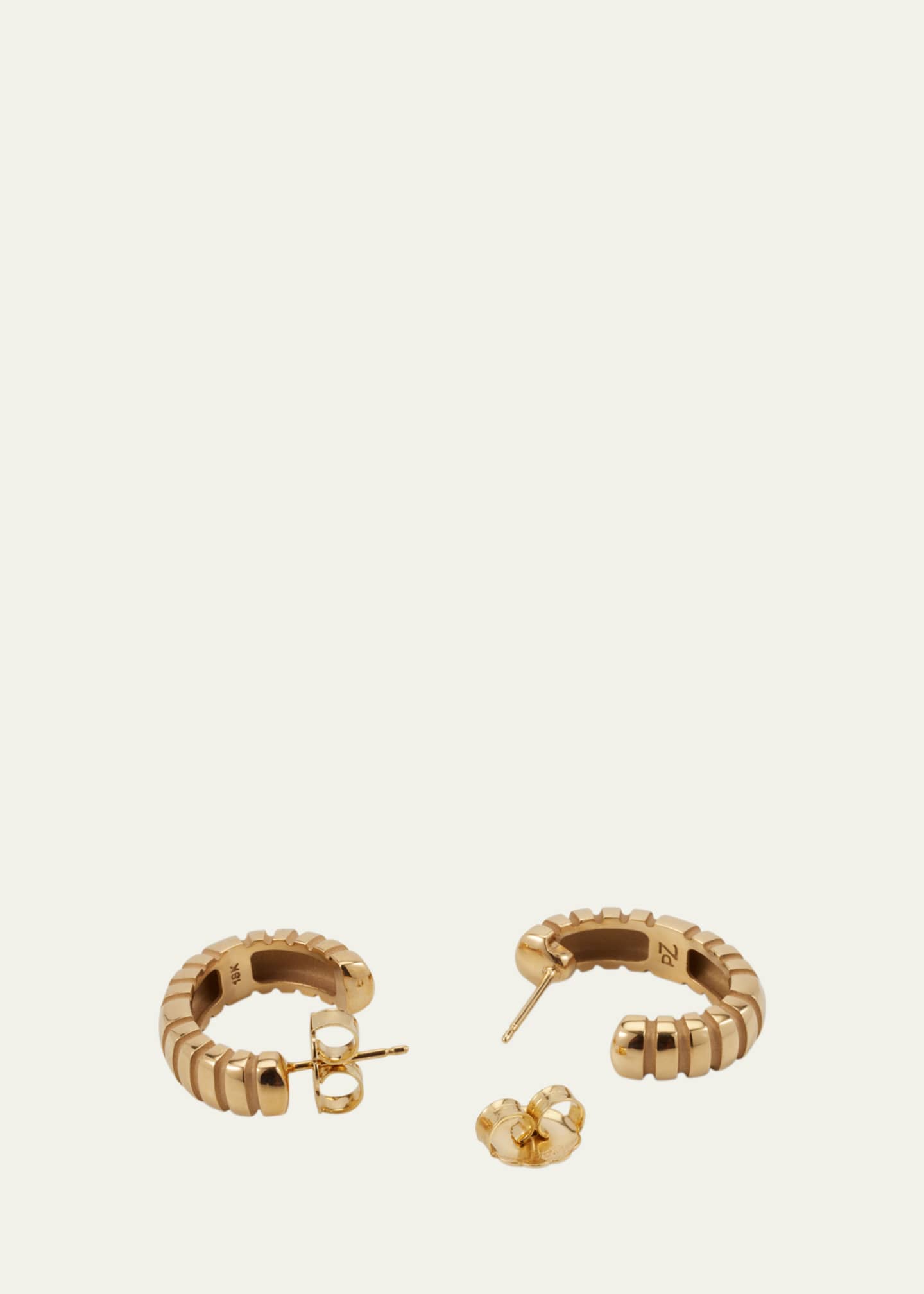 Pamela Zamore 18K Yellow Gold Orla Large Oval Hoop Earrings Image 4 of 4