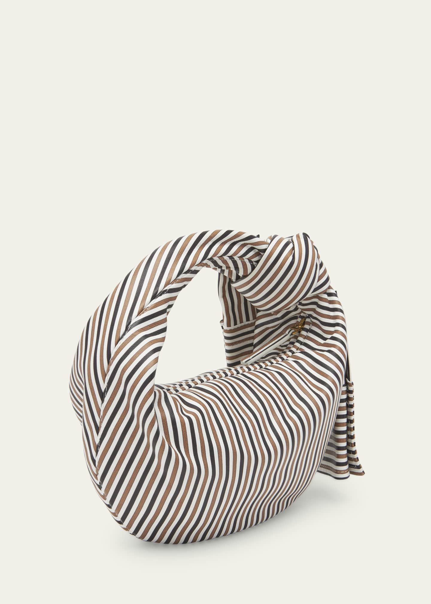 Bottega Veneta ボッテガヴェネタ STRIPED DETAIL T-SHIRT Bottega Veneta Jodie Mini Shirt Stripe-Print Top-Handle Bag
