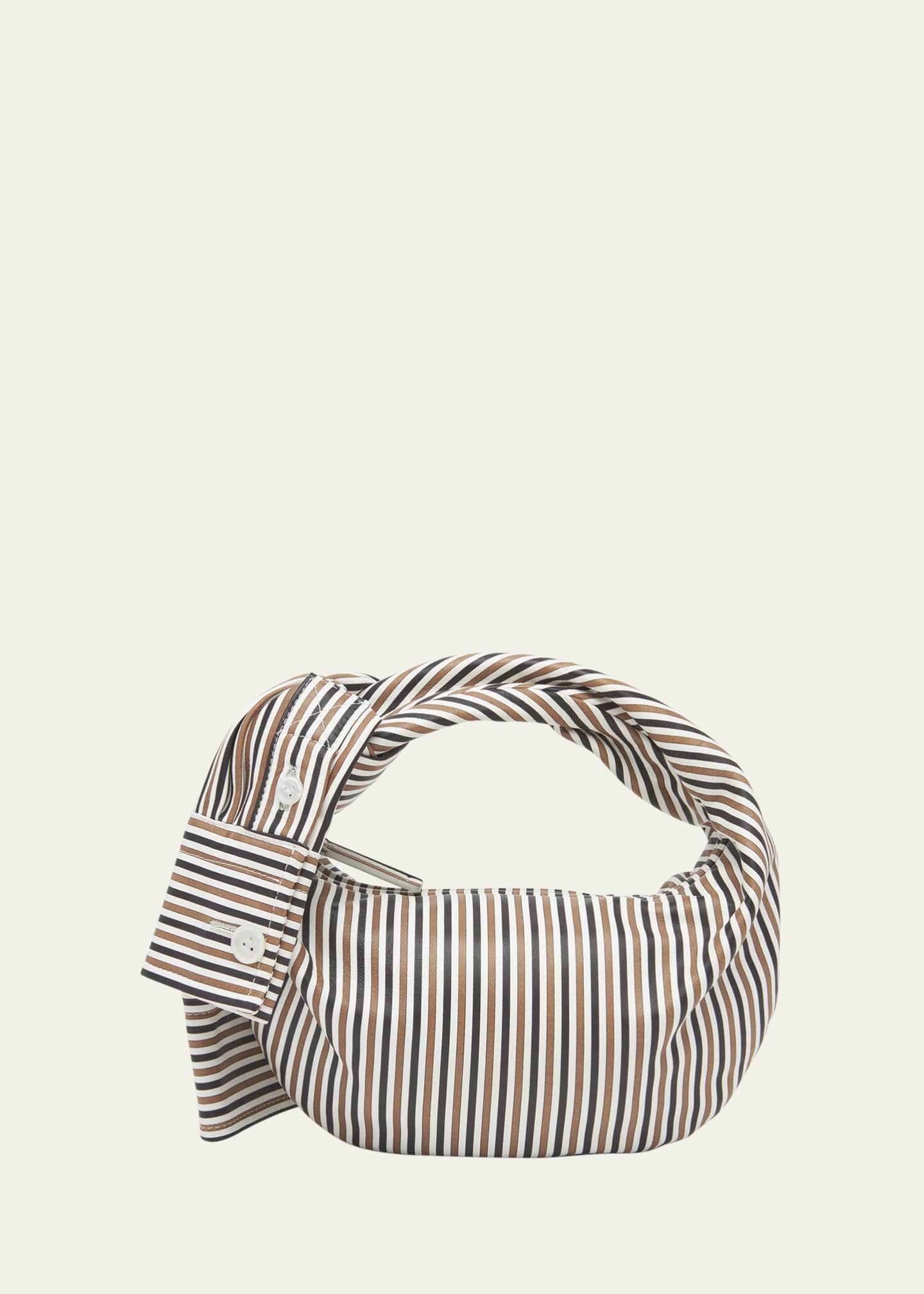 Bottega Veneta ボッテガヴェネタ STRIPED DETAIL T-SHIRT Bottega Veneta Jodie Mini Shirt Stripe-Print Top-Handle Bag