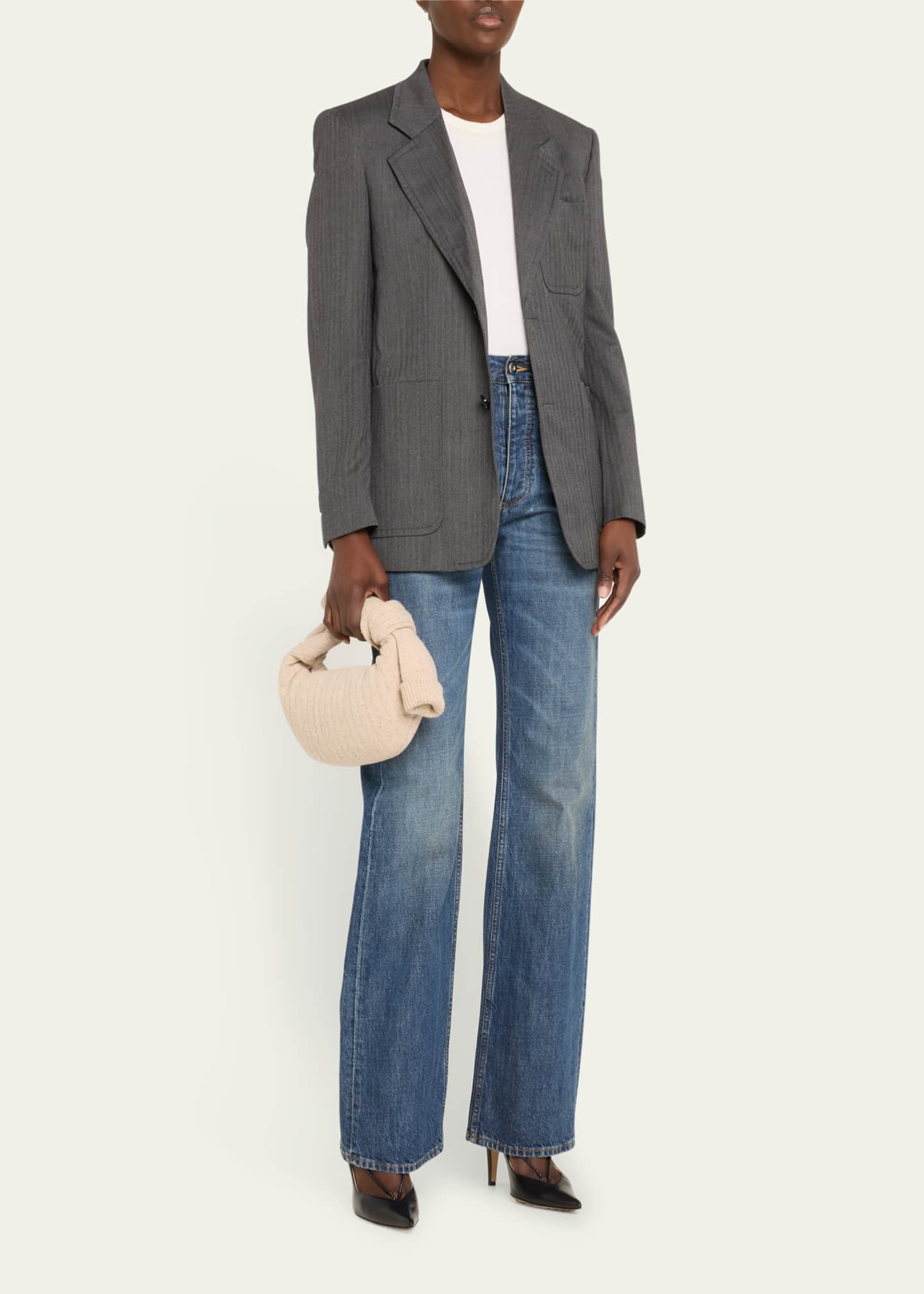 Bottega Veneta Jodie Mini Sock Knit Top-Handle Bag