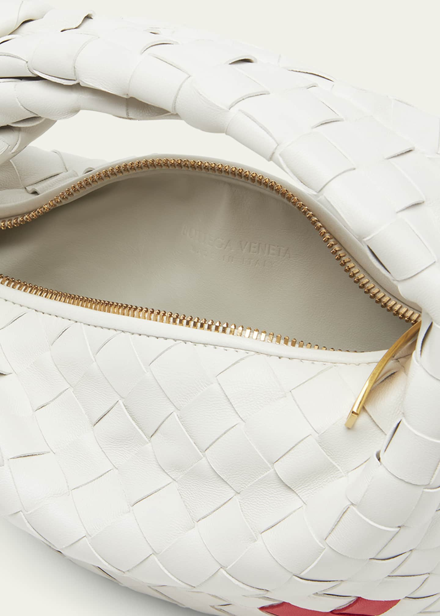 Bottega Veneta White Zip Tote