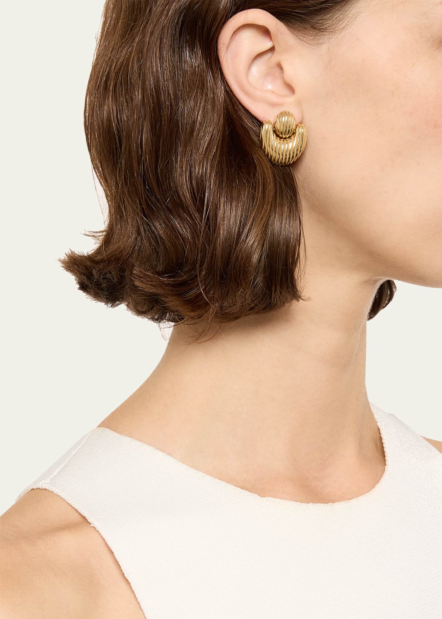 Pamela Zamore 18K Yellow Gold Isla Nest Earrings Image 2 of 4