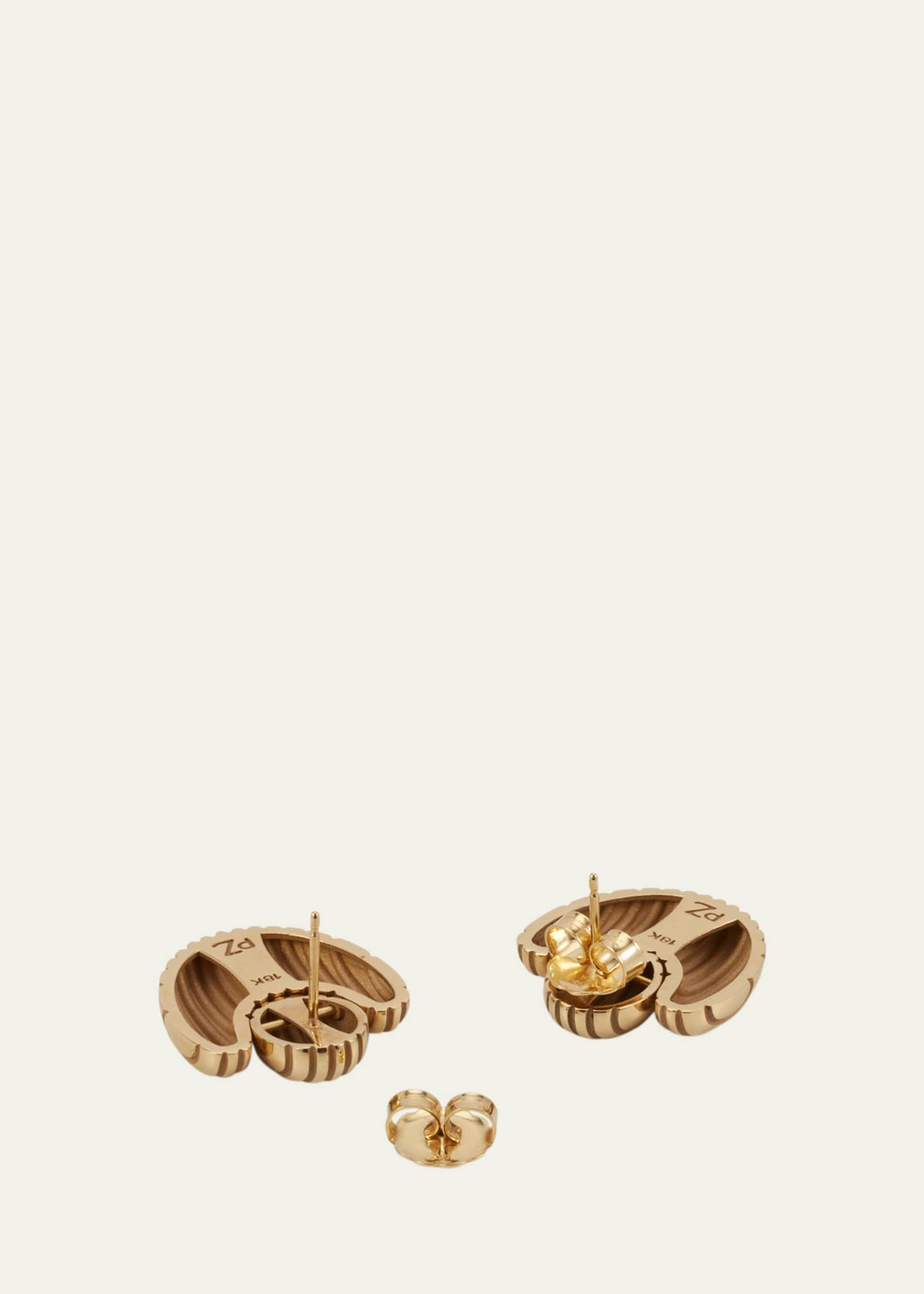 Pamela Zamore 18K Yellow Gold Isla Nest Earrings Image 4 of 4