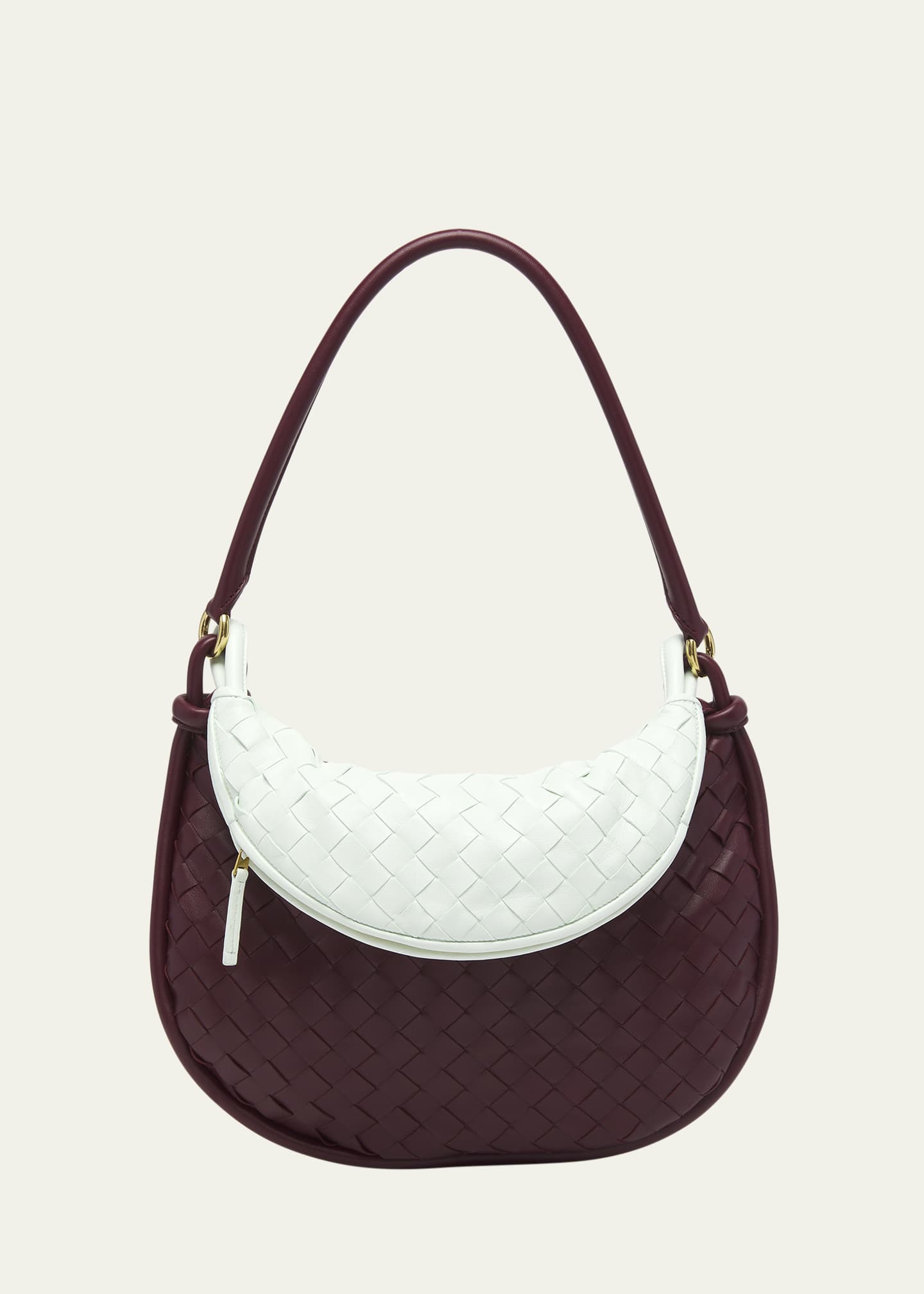 Intrecciato leather shoulder bag hotsell