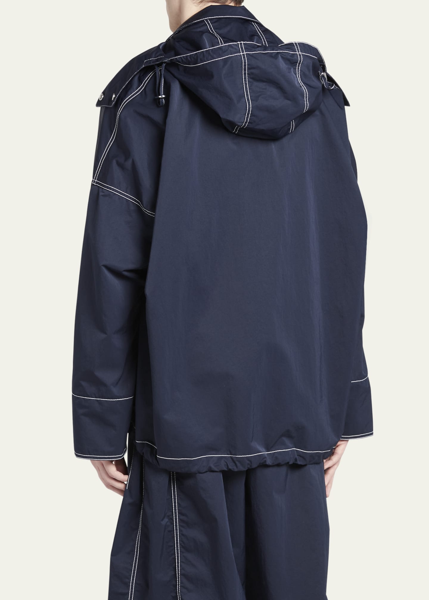 Bottega Veneta】テックナイロン フーデッドブルゾン Navy/S