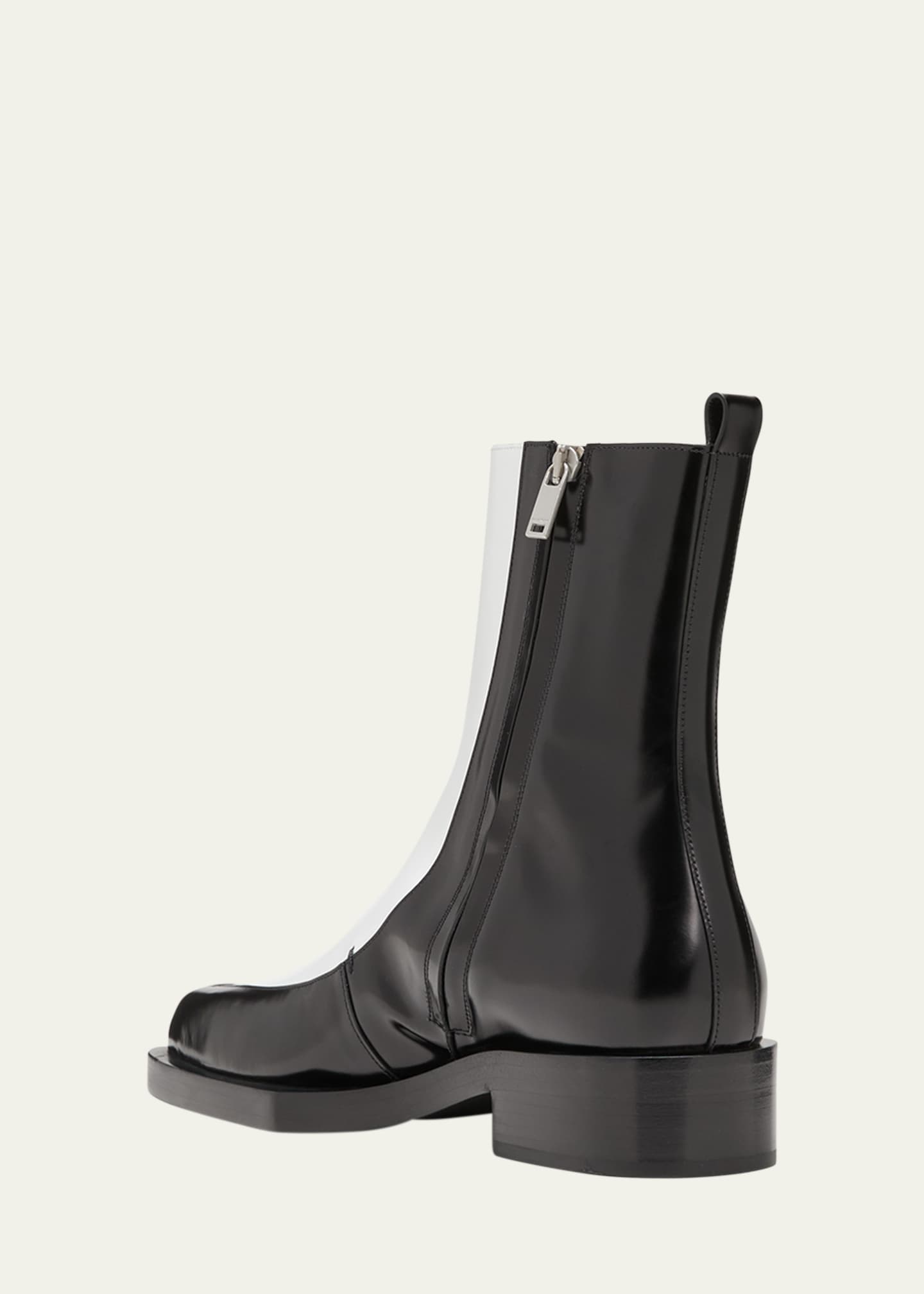 Jil Sander Bicolor Leather Ankle Boots - Bergdorf Goodman