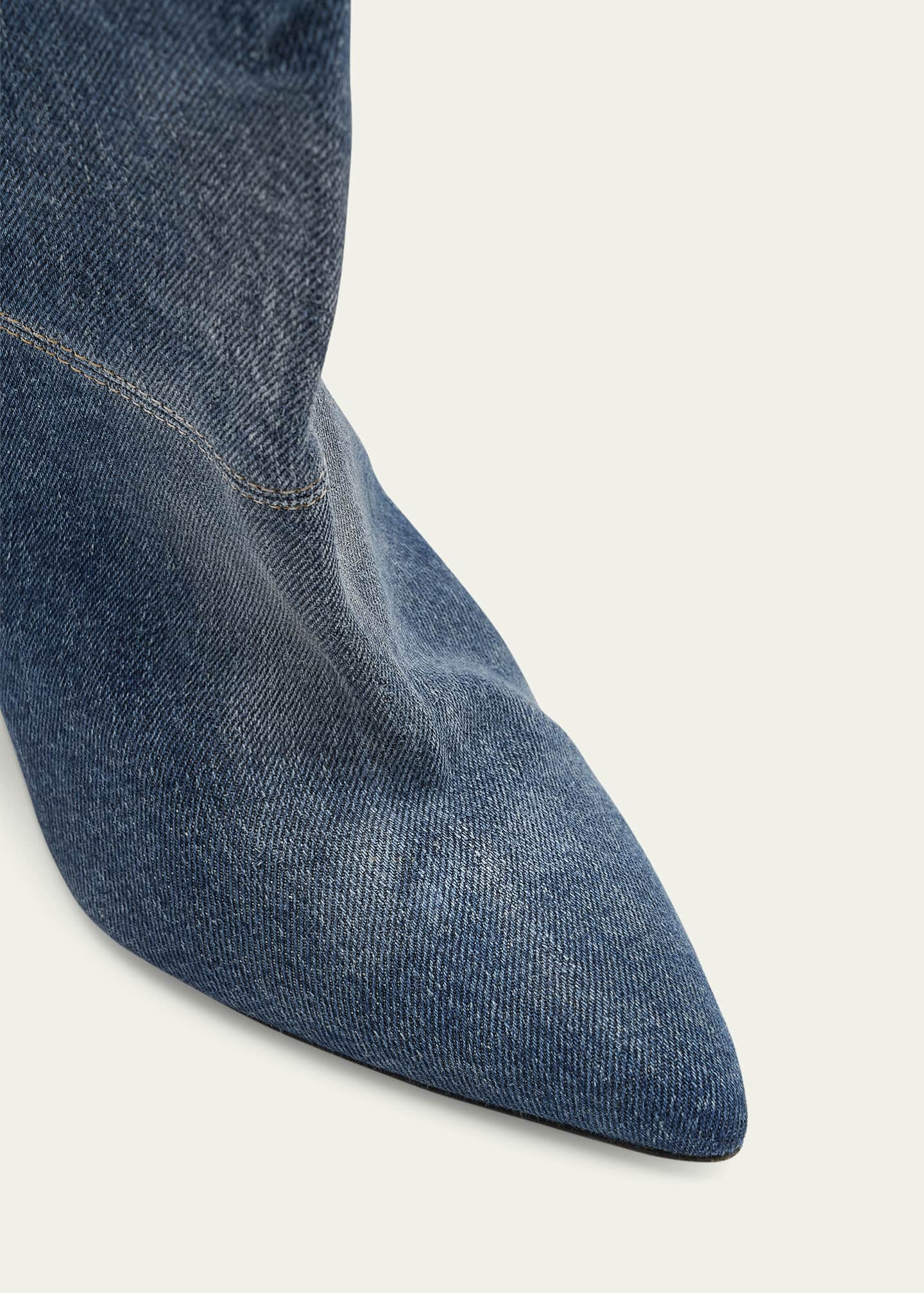 Isabel Marant Miyako Denim Ankle Booties Image 3 of 3