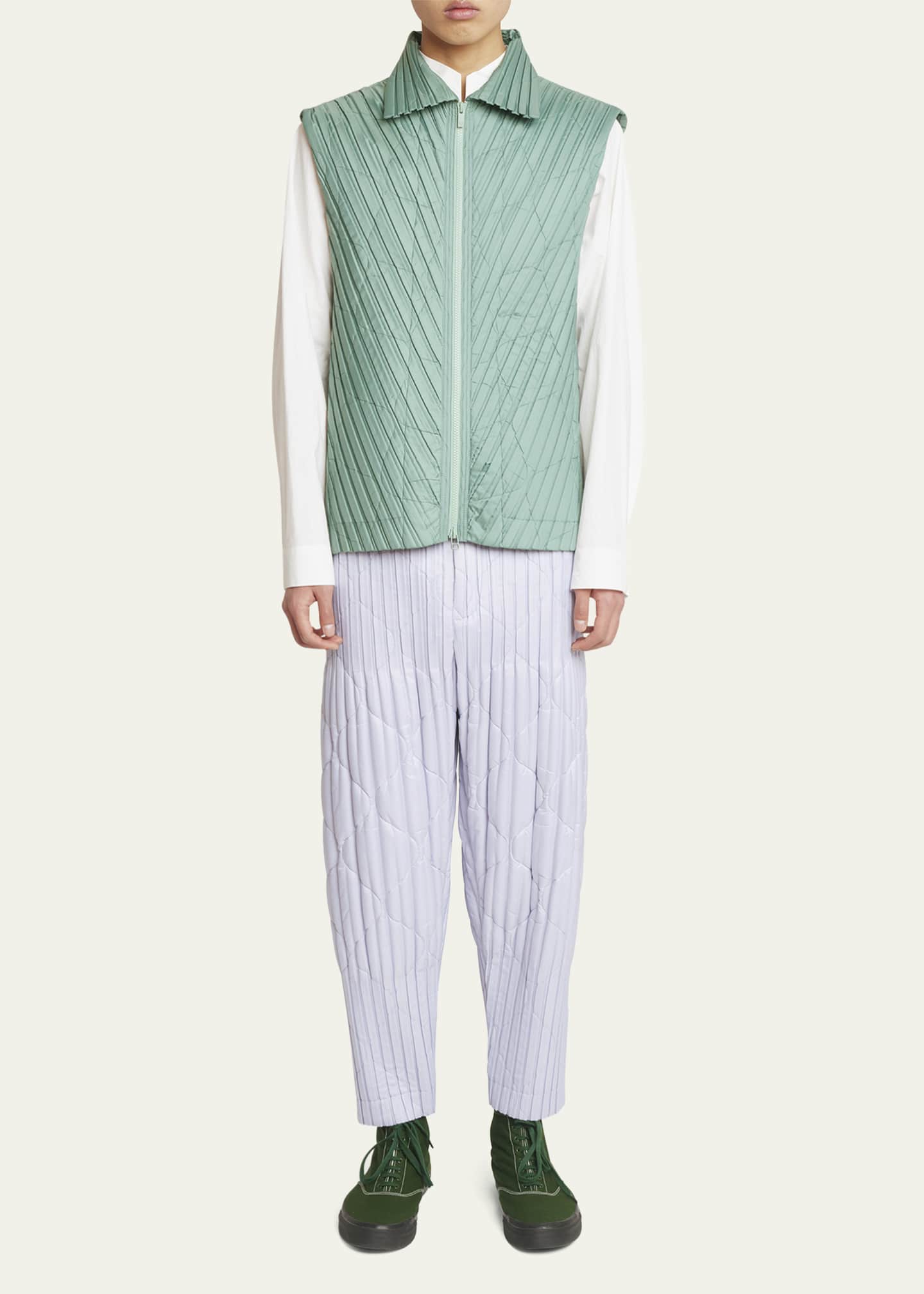 Homme Plisse Issey Miyake Men's Quilted and Pleated Vest