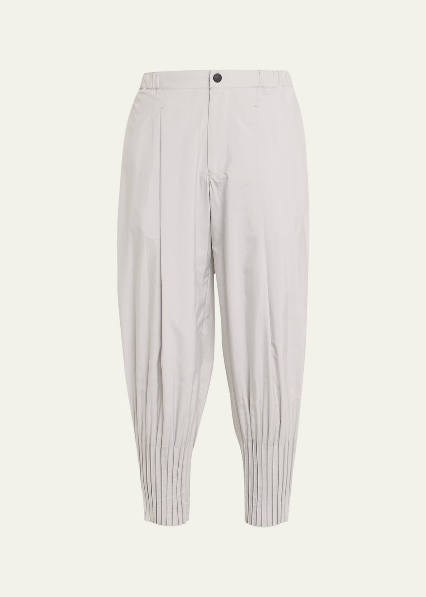 Homme Plisse Issey Miyake Men s Pleated Snap Front Track Pants
