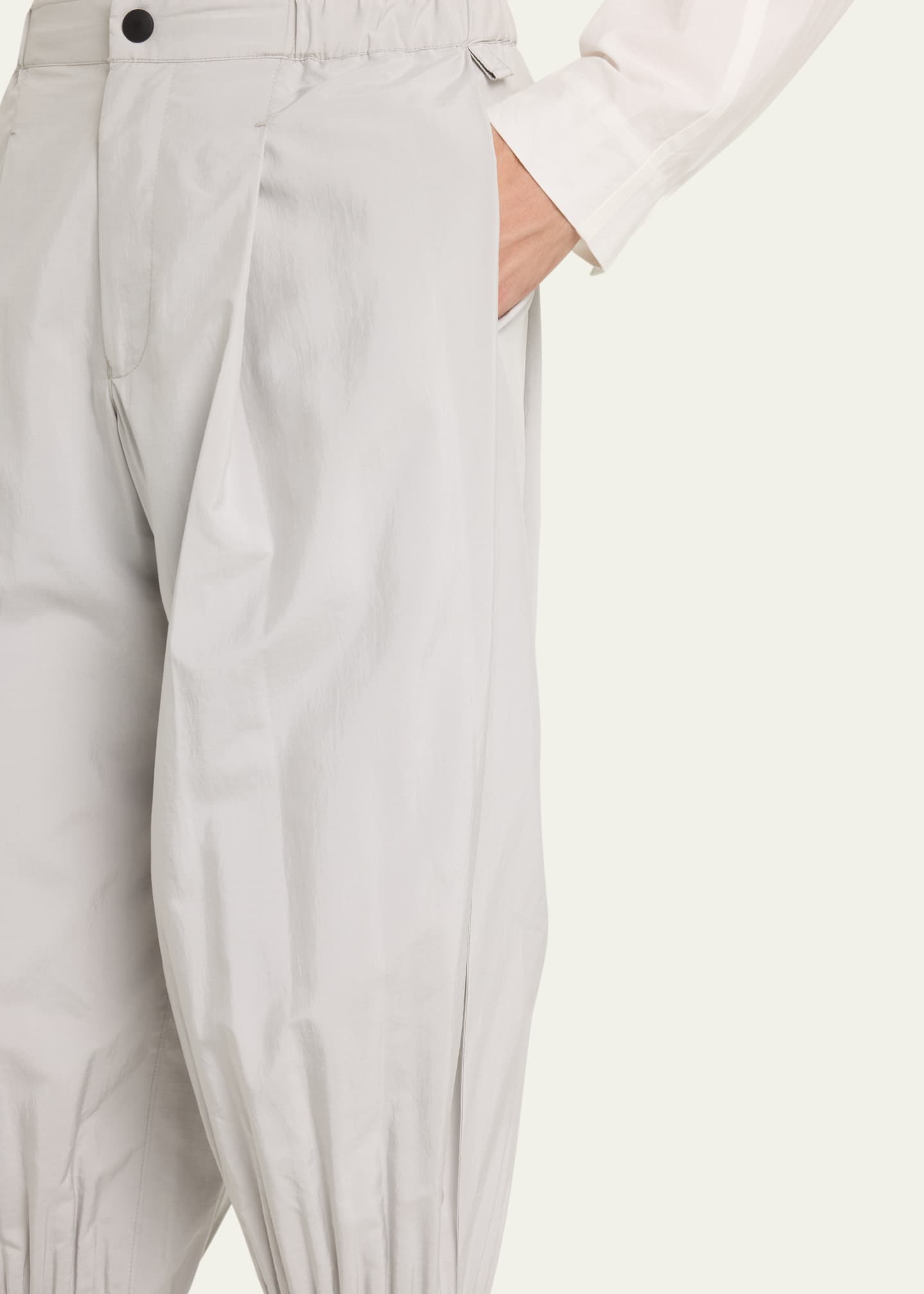 Homme Plisse Issey Miyake Men's Baggy Canvas Carrot Pants - Bergdorf Goodman