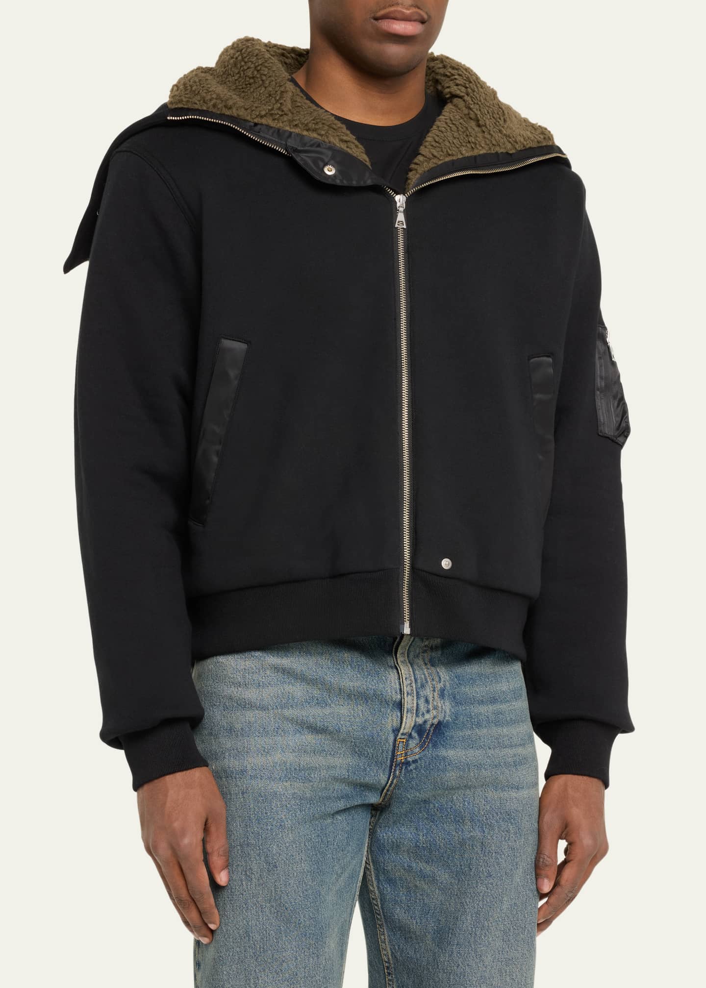 Sherpa lined bomber jacket clearance