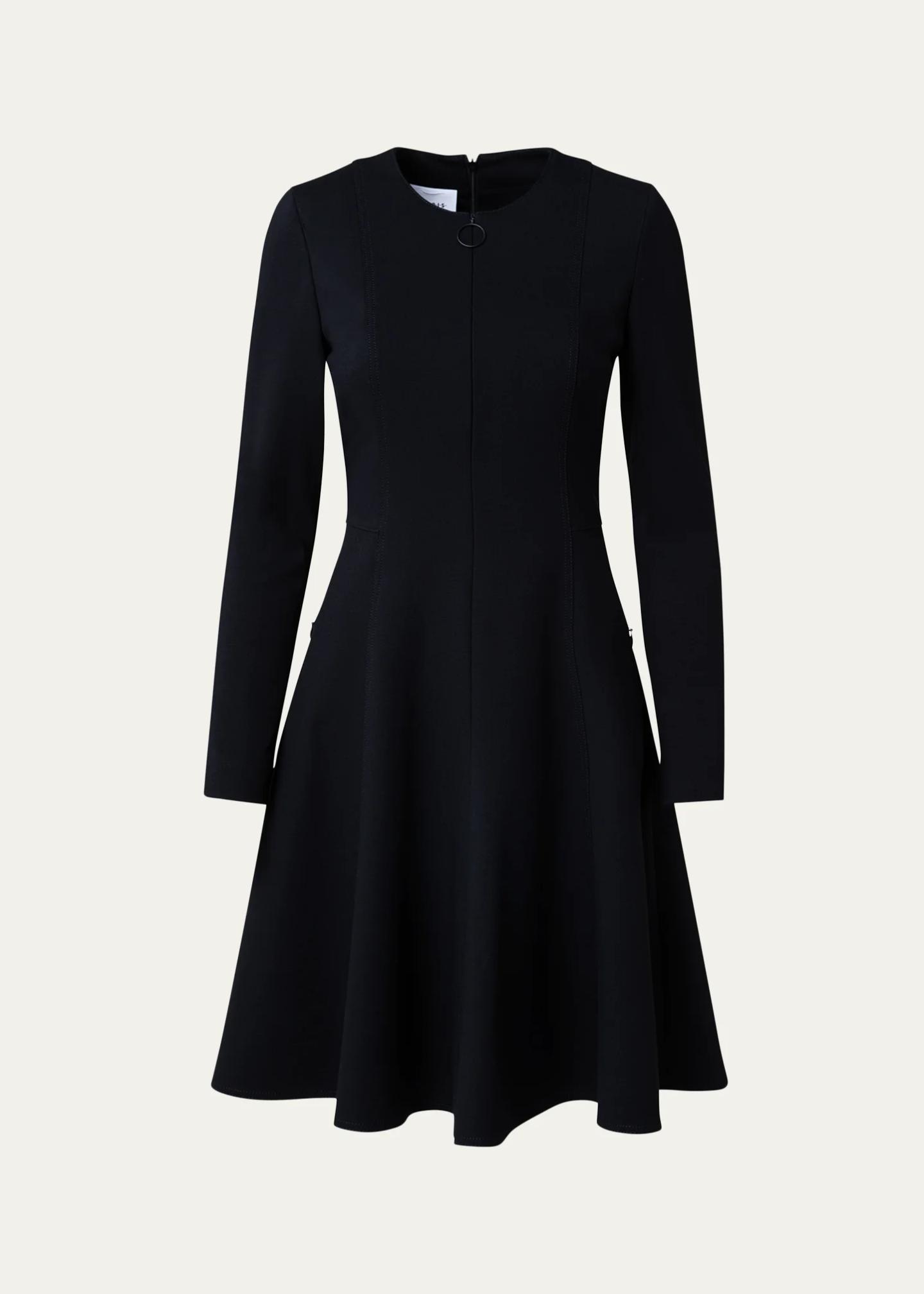 akris punto cotton dress Long-Sleeve Jersey Zip Front Mini Day Y2K Maxi Dresses Style Inspiration: Trendy Mix-Matched Size:7Y-8Y Akris Punto punto was Shirt dress