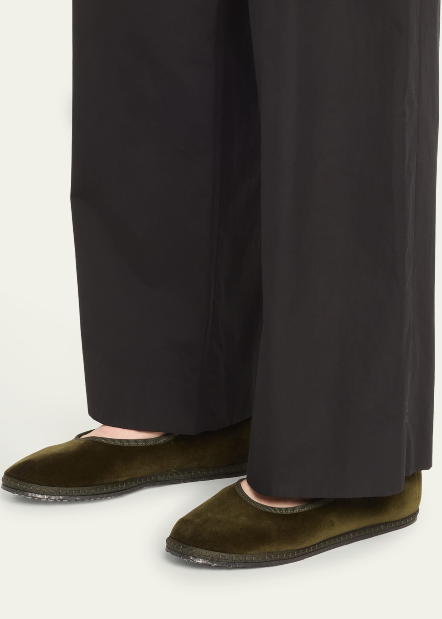 Velvet Mary Jane Ballerina Flats