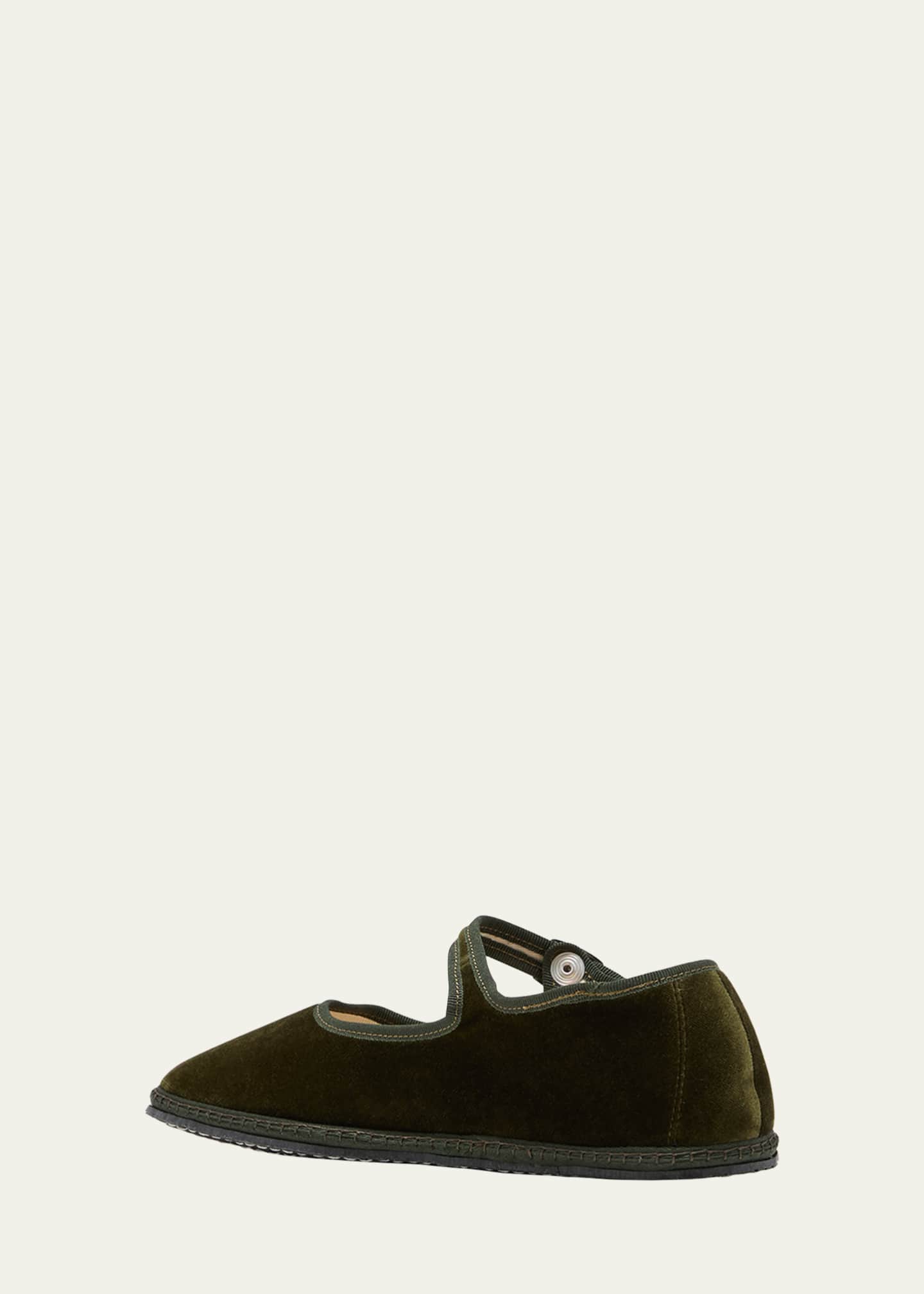 Velvet Mary Jane Ballerina Flats
