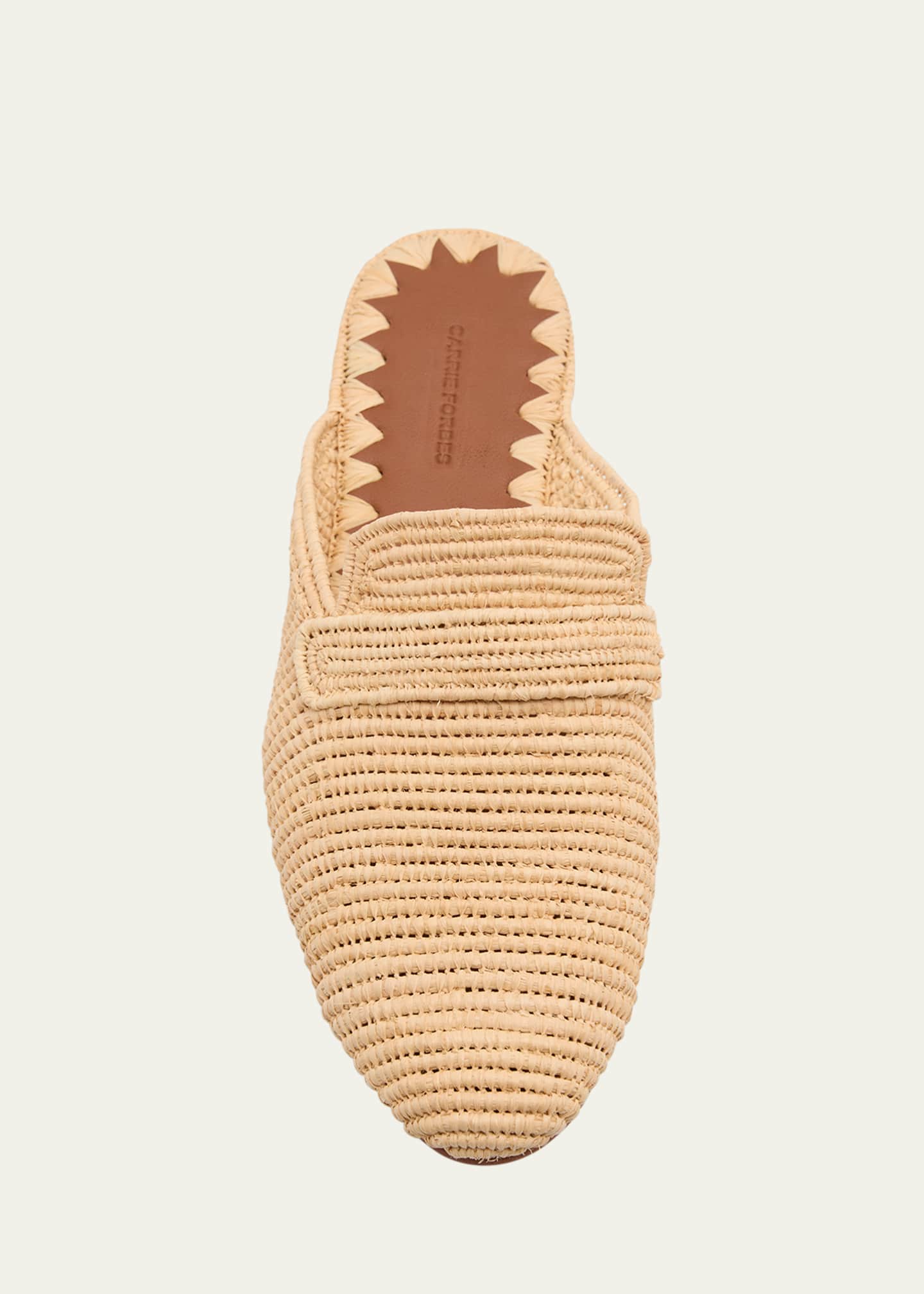 Carrie Forbes Tapa Woven Raffia Loafer Mules Image 6 of 6
