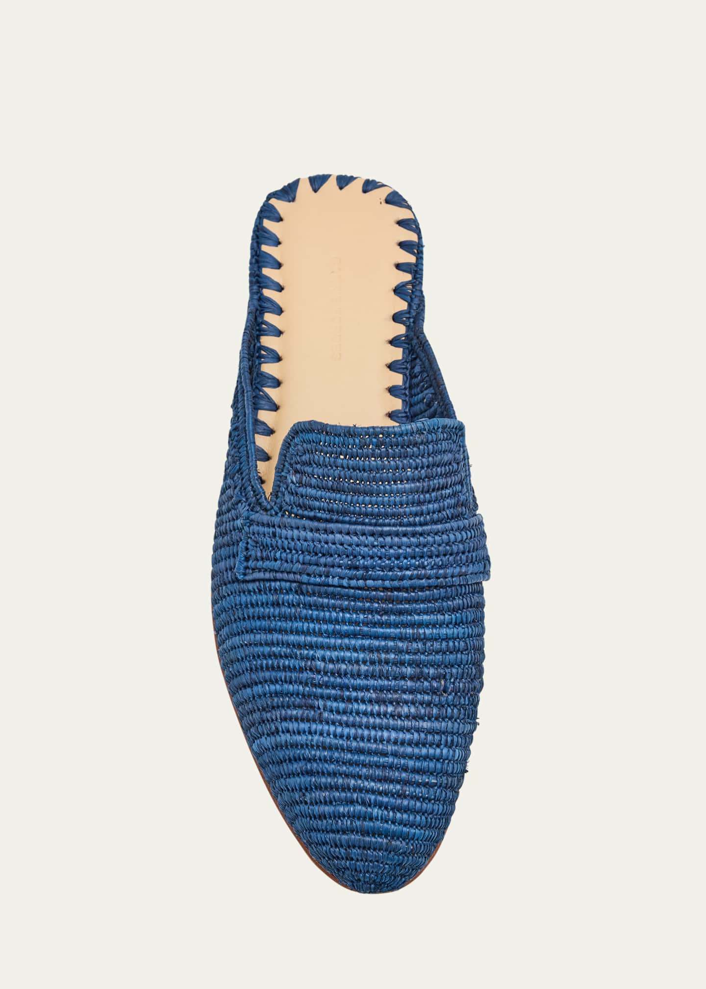 Carrie Forbes Tapa Woven Raffia Loafer Mules Image 6 of 6