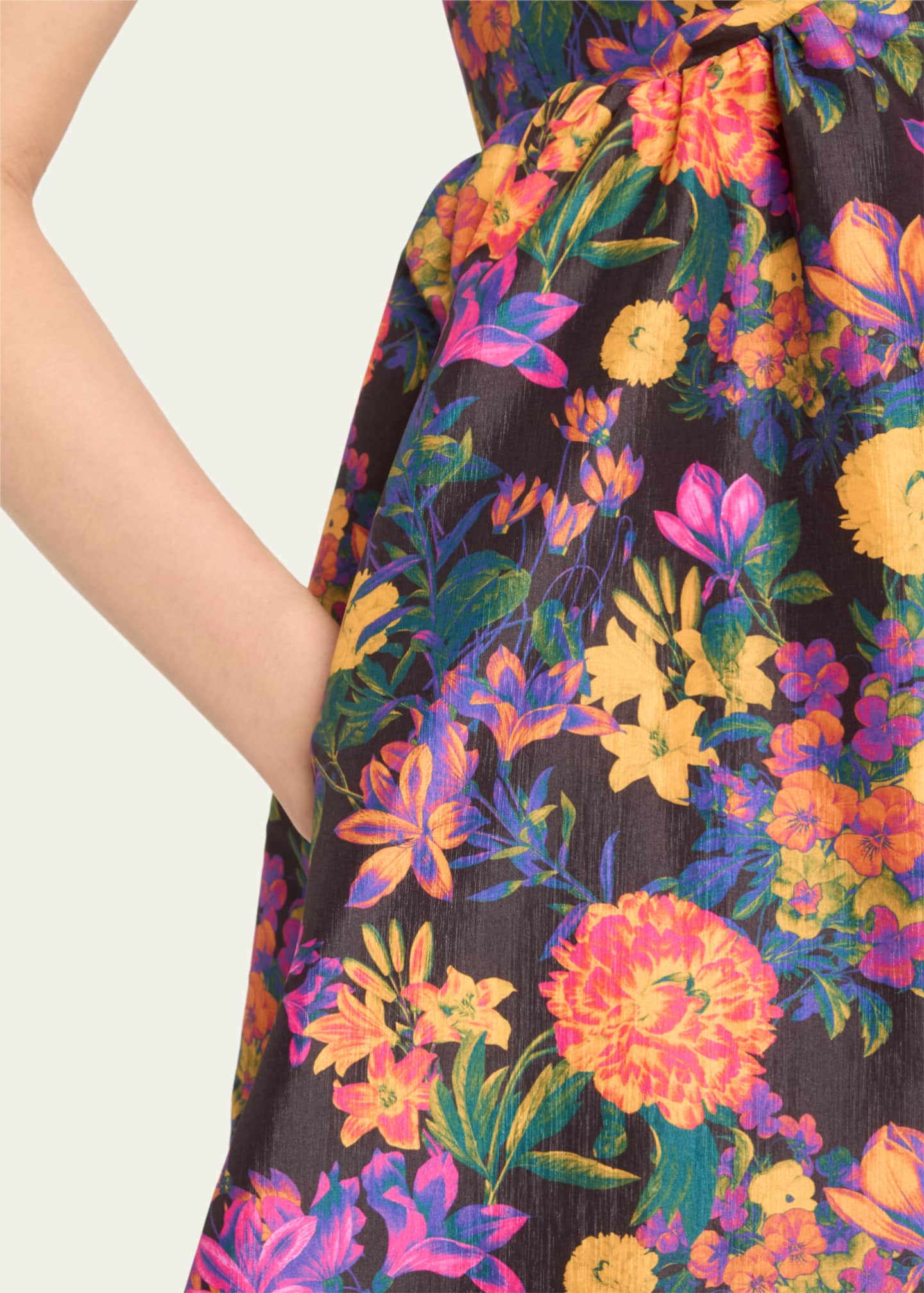 Kika Vargas Ivy Floral-Print Halter Fit-Flare Dress - Bergdorf Goodman