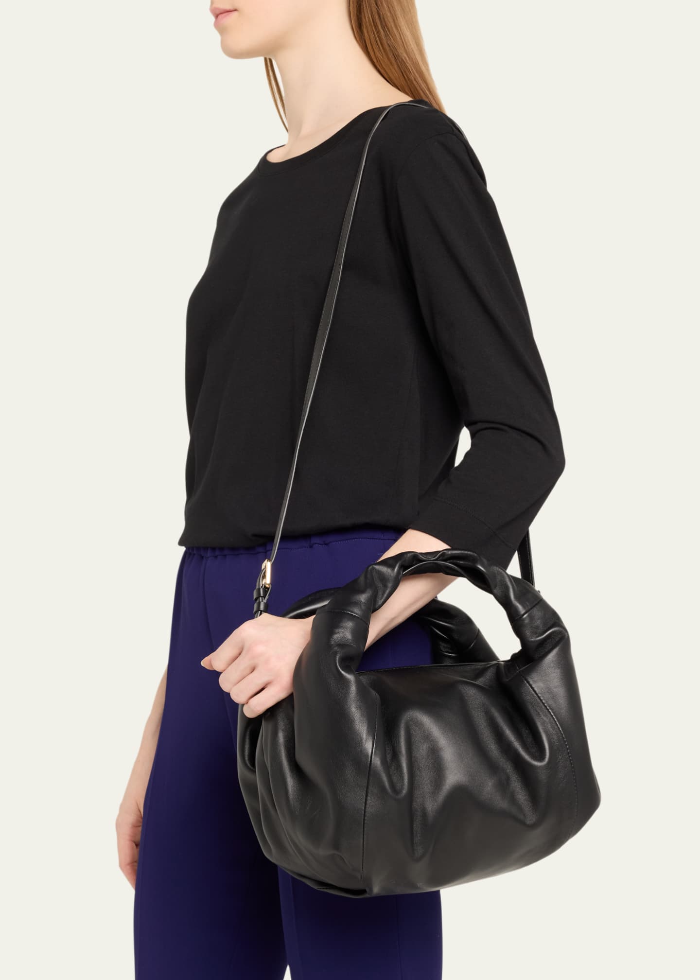 Dries Van Noten Twister Leather Top-Handle Bag Image 2 of 5