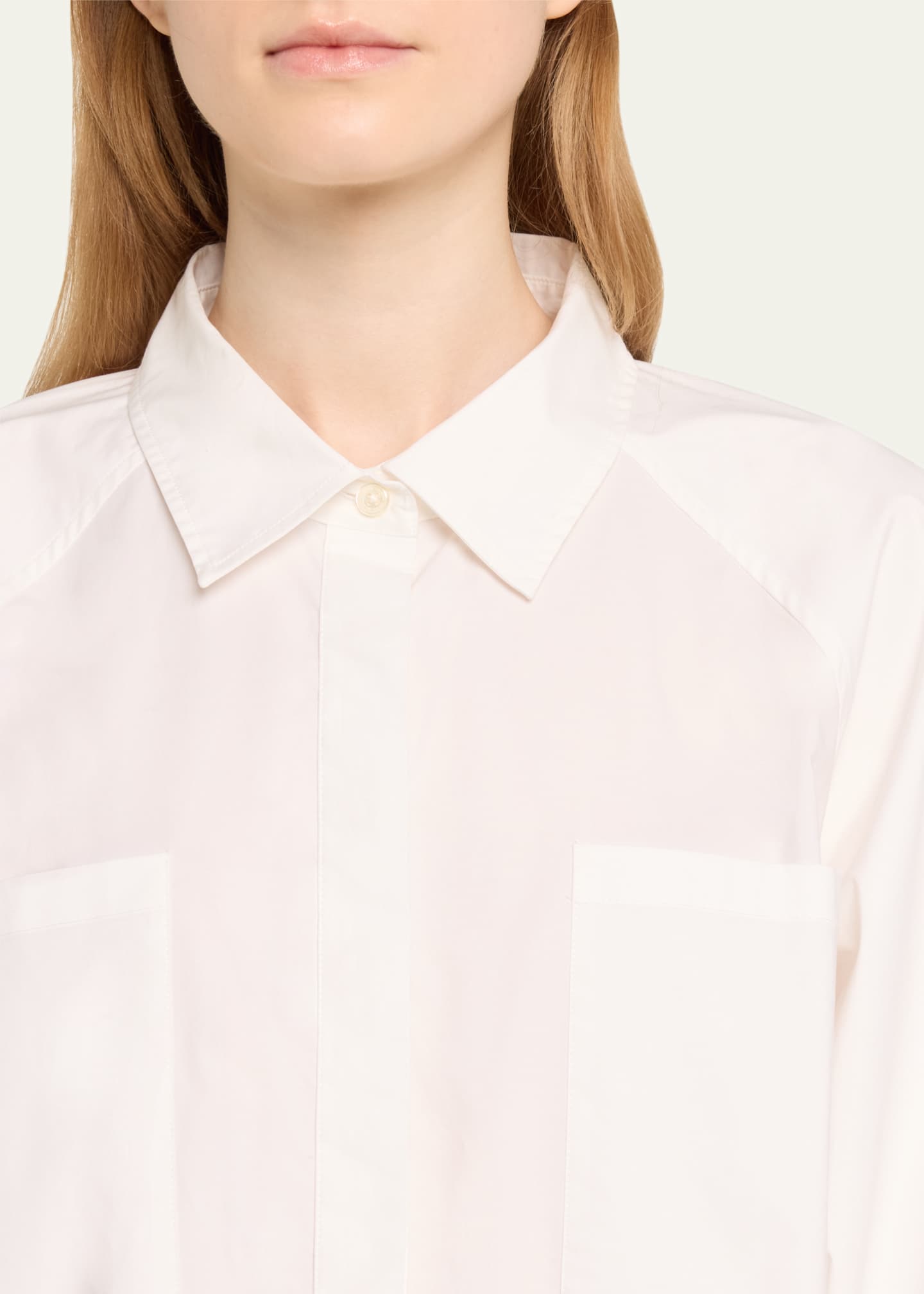 SIMKHAI Crissy Puff-Sleeve Cotton Poplin Mini Shirtdress Image 5 of 5