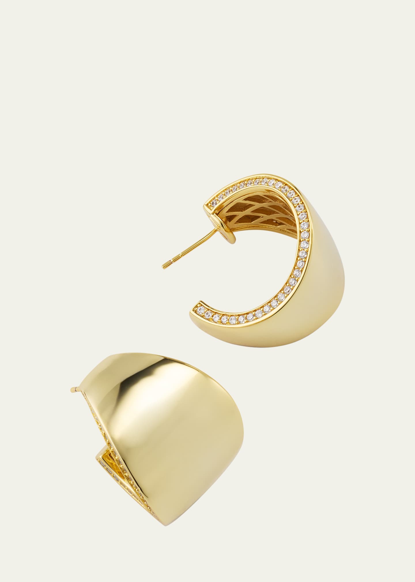 V.BELLAN Nicole Gold-Plated Hoop Earrings Image 3 of 4