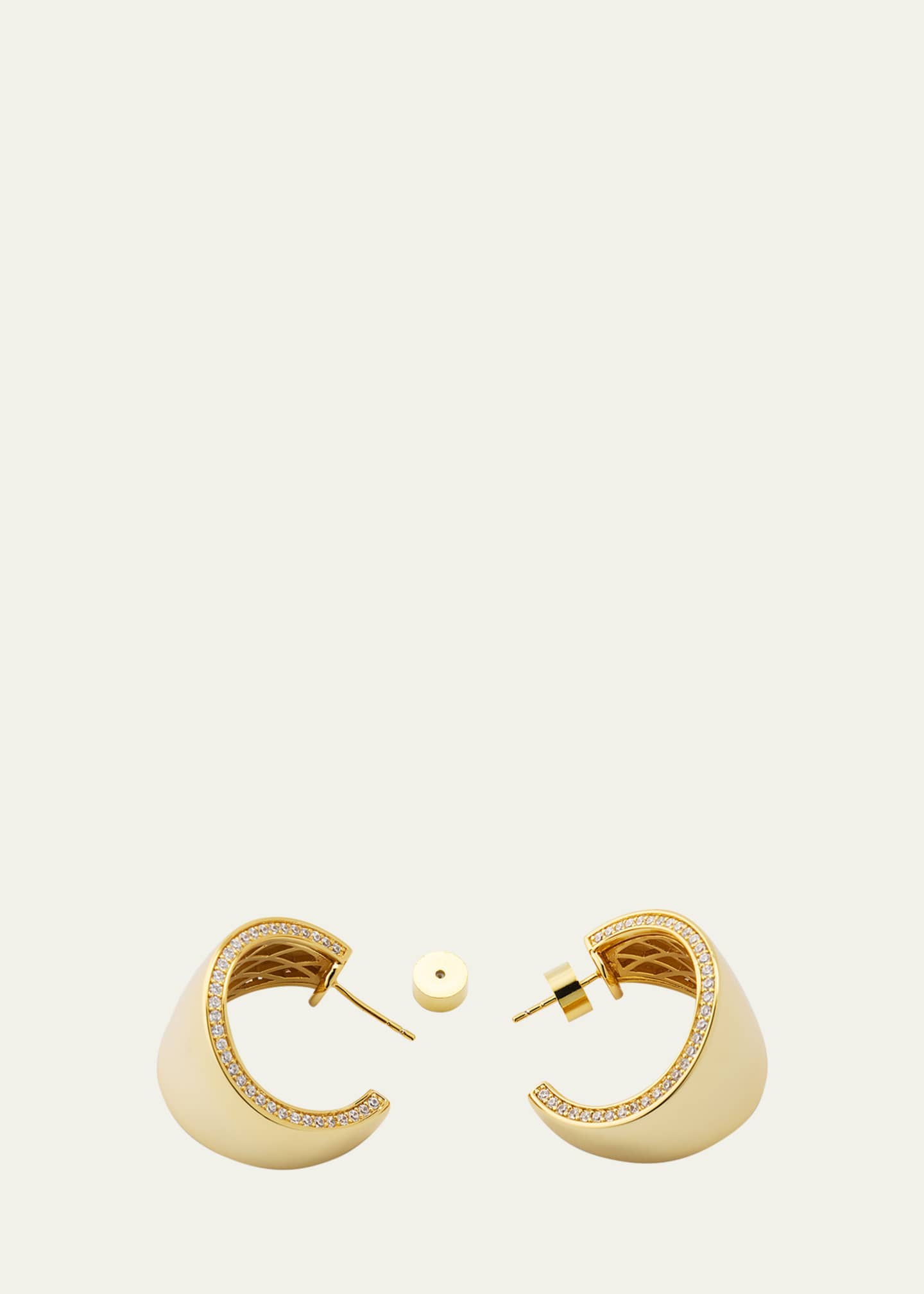 V.BELLAN Nicole Gold-Plated Hoop Earrings Image 4 of 4