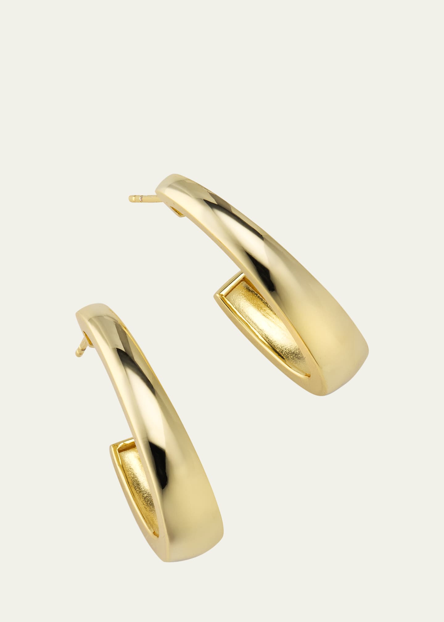 V.BELLAN Simone Gold-Plated Hoop Earrings Image 3 of 4