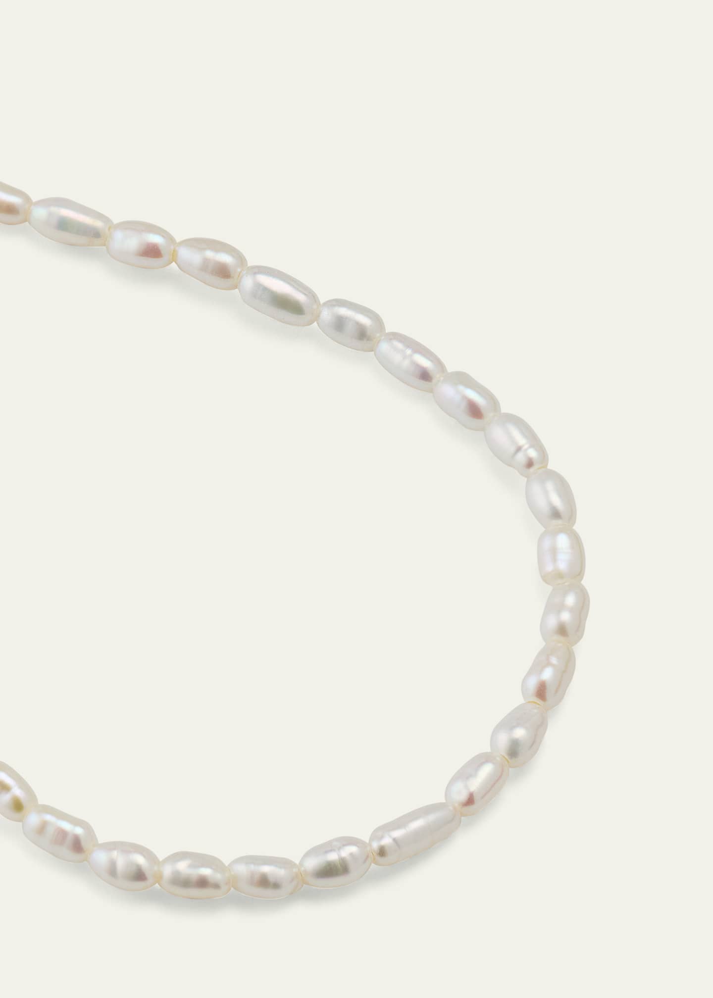V.BELLAN 14K Yellow and White Gold Skinny Freshwater Pearl Choker Image 3 of 4