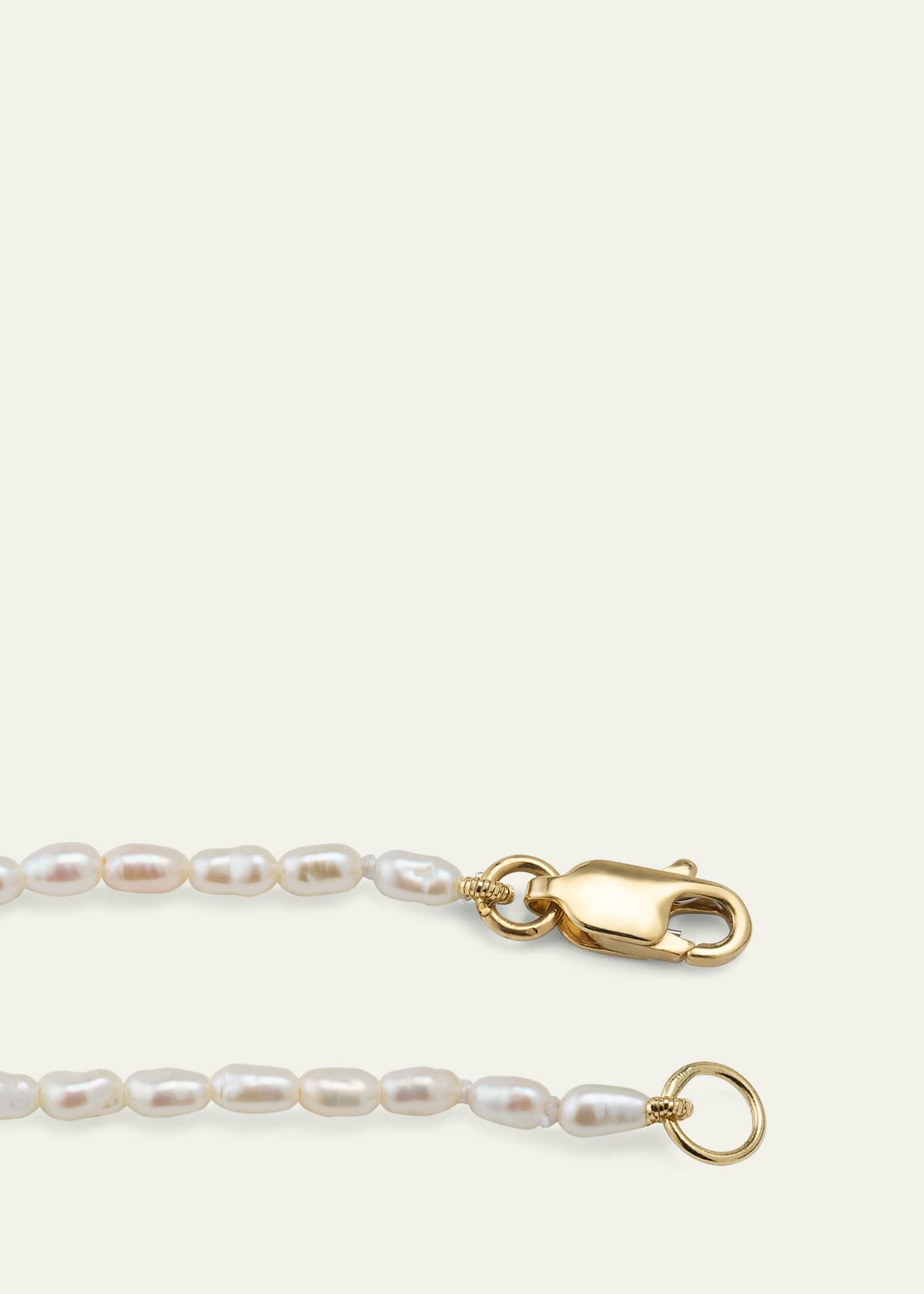V.BELLAN 14K Yellow and White Gold Skinny Freshwater Pearl Choker Image 4 of 4