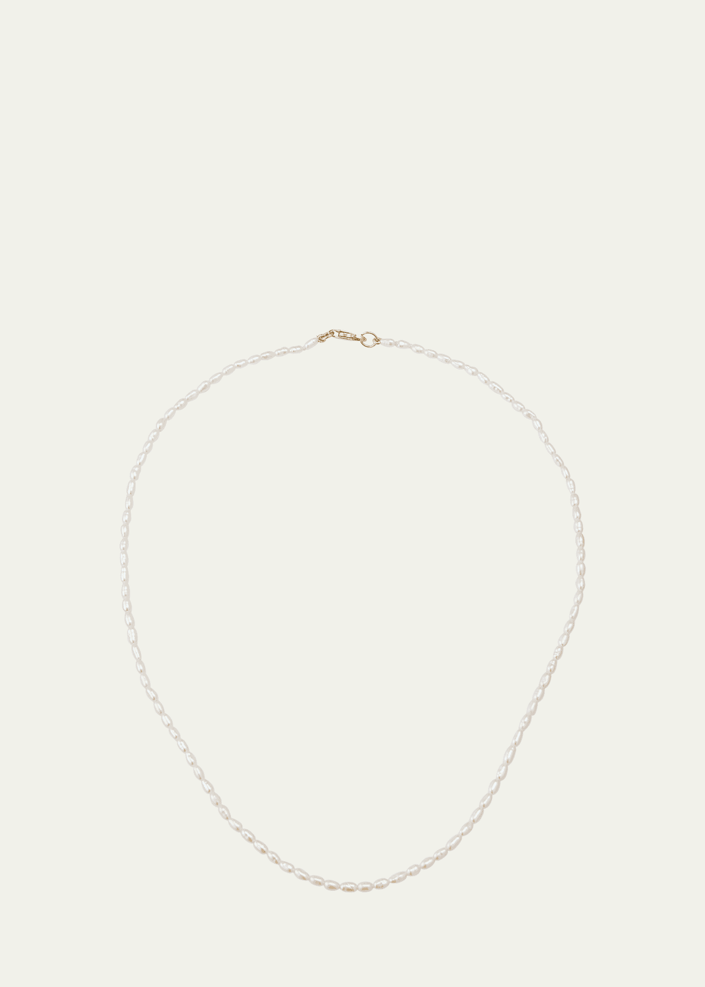 V.BELLAN 14K Yellow and White Gold Skinny Freshwater Pearl Choker Image 1 of 4