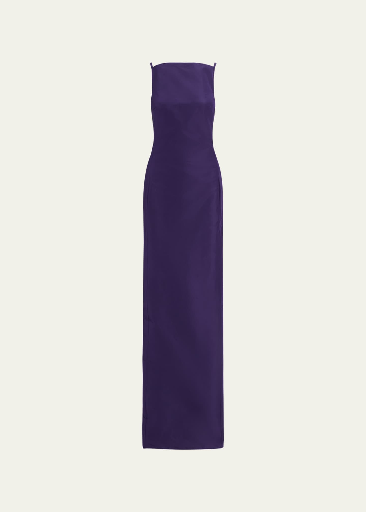 Ralph Lauren Collection Krystina Straight Neck Column Evening Dress