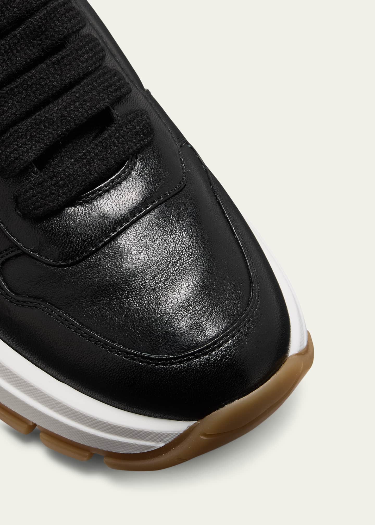Prada Leather Logo Runner Sneakers Image 5 of 5