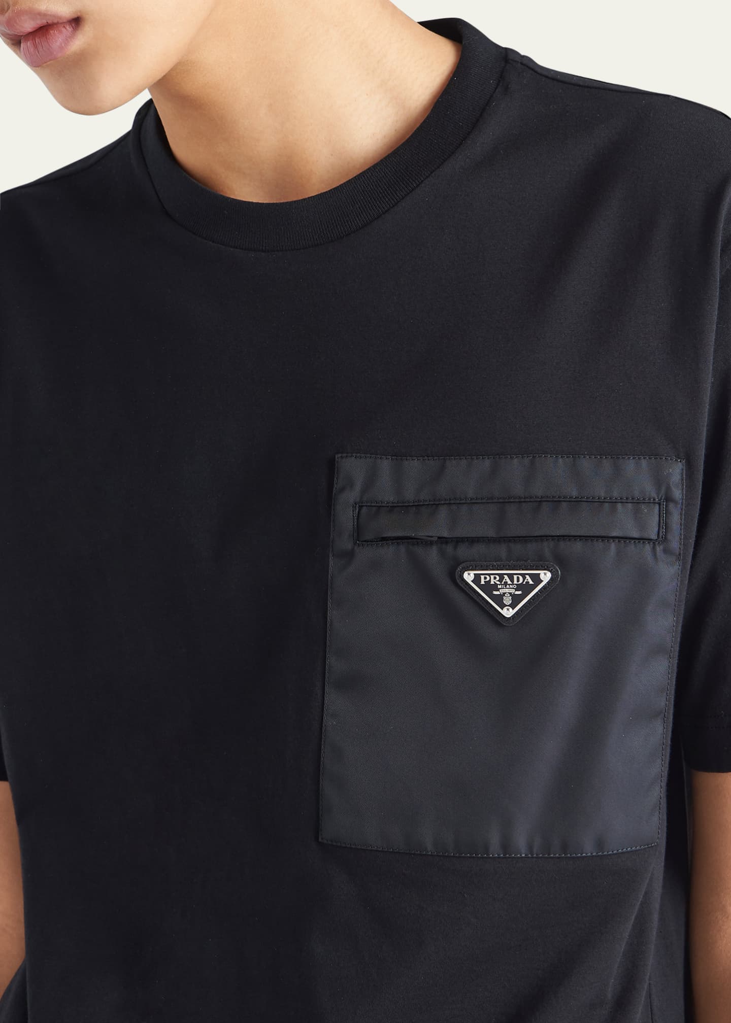 Prada Men's Jersey Logo Pocket T-Shirt - Bergdorf Goodman