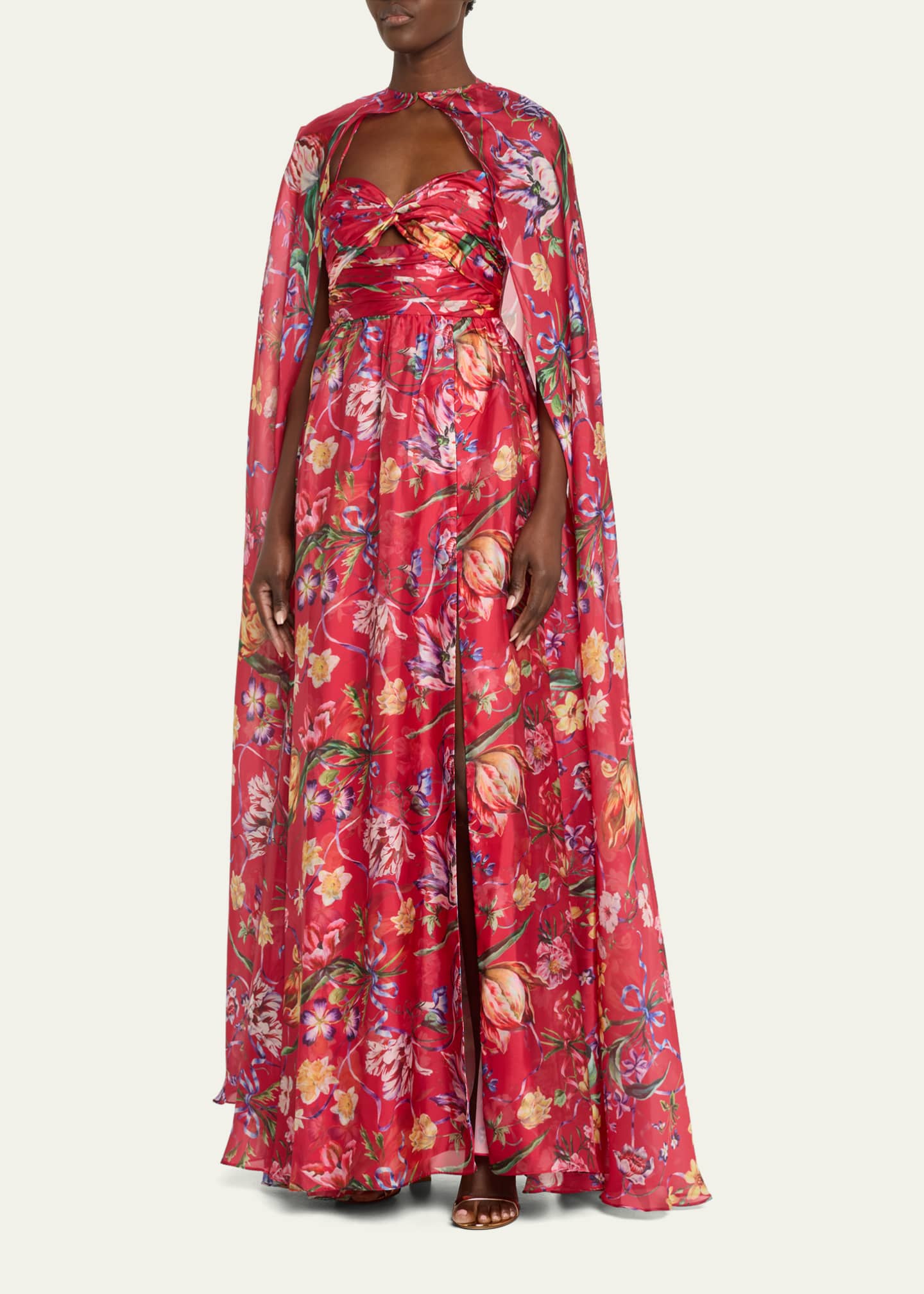 Marchesa discount cape gown